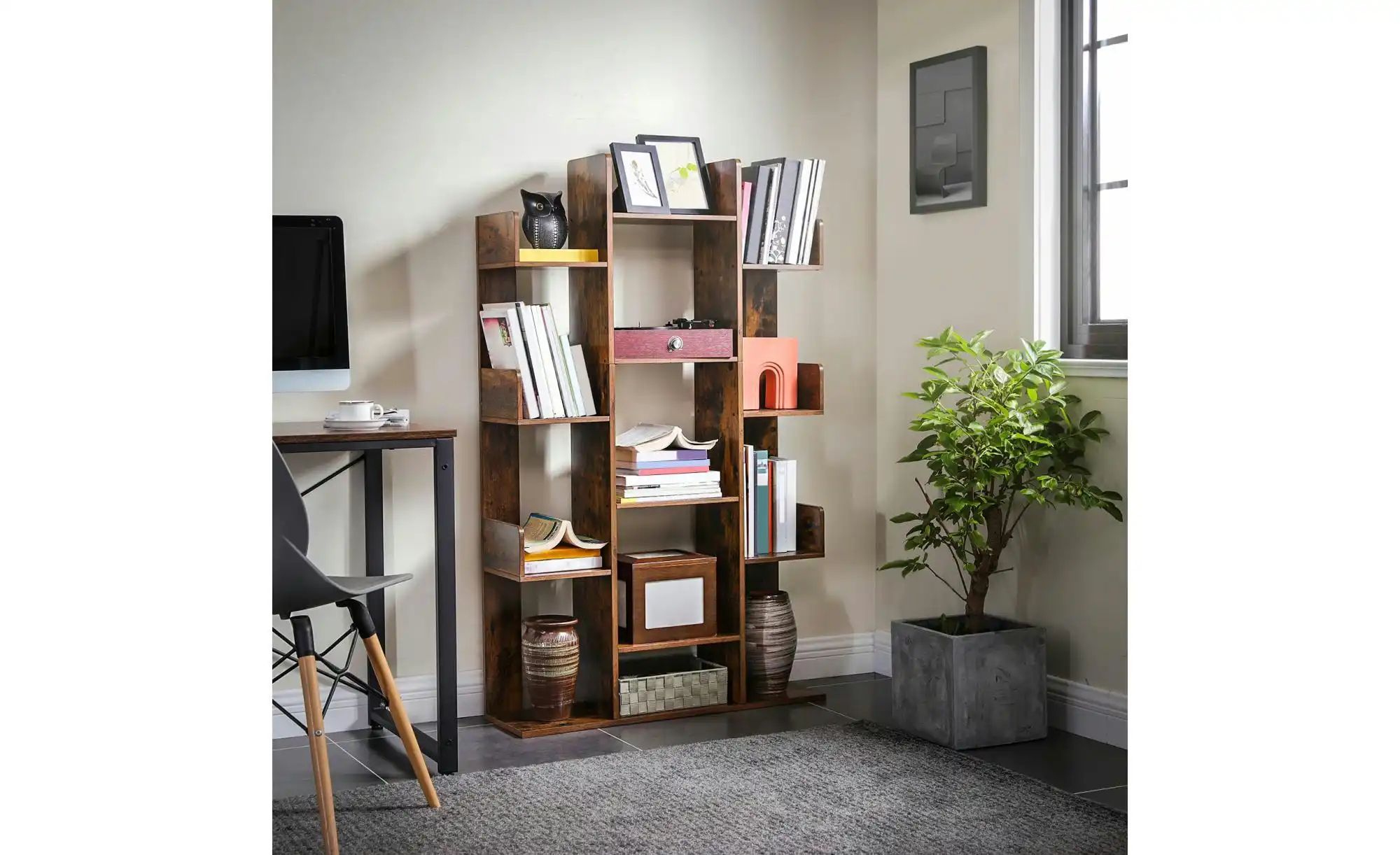 Thumbnail - Bücherregal Koni ¦ braun ¦ Maße (cm): B: 86 H: 140 Regale > Bücherregale - Höffner