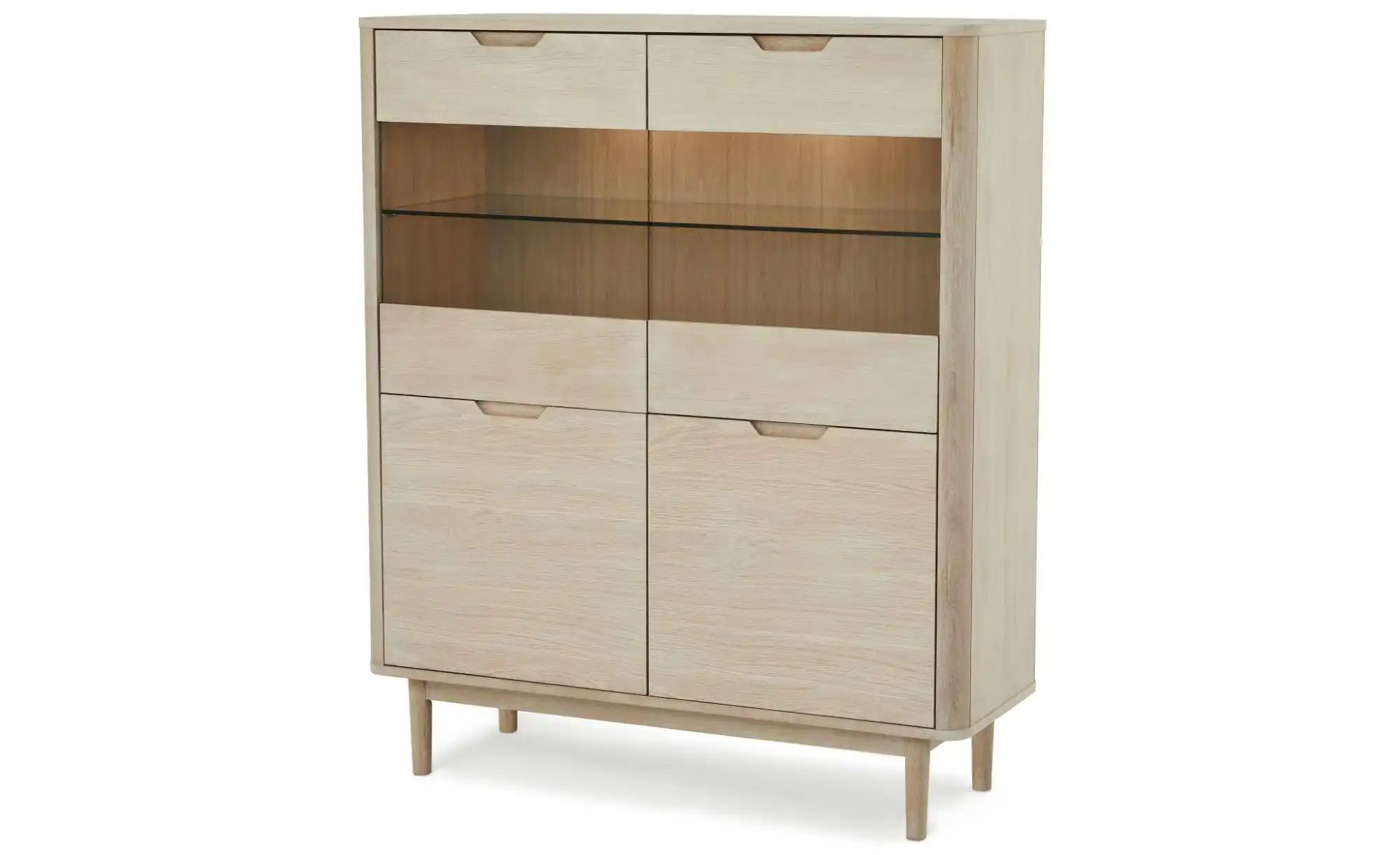 Furnhouse Highboard   ¦ holzfarben ¦ Maße (cm): B: 123 H: 146 Kommoden & Si günstig online kaufen
