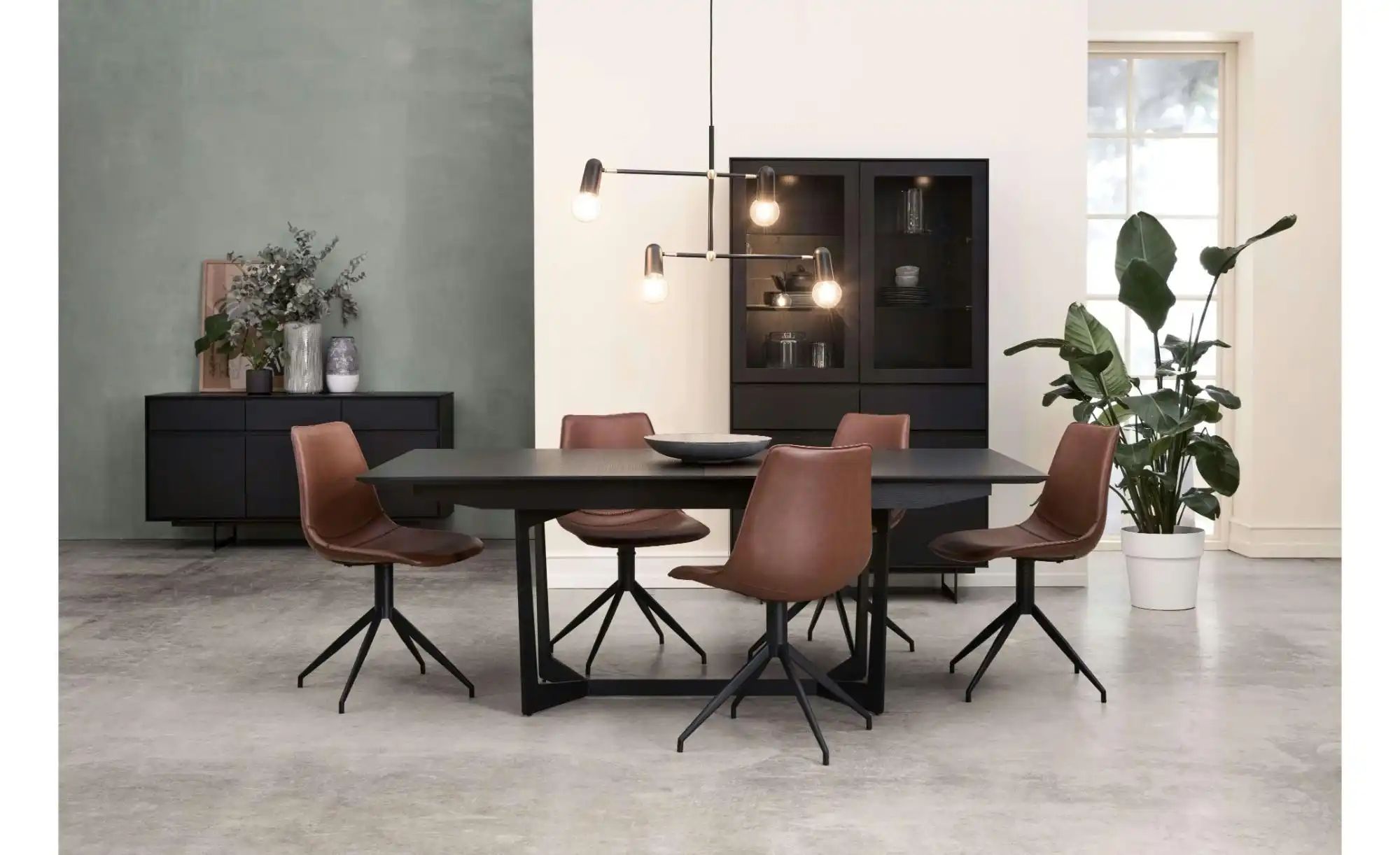 Furnhouse Sideboard   ¦ schwarz ¦ Maße (cm): B: 205 H: 82 Kommoden & Sidebo günstig online kaufen