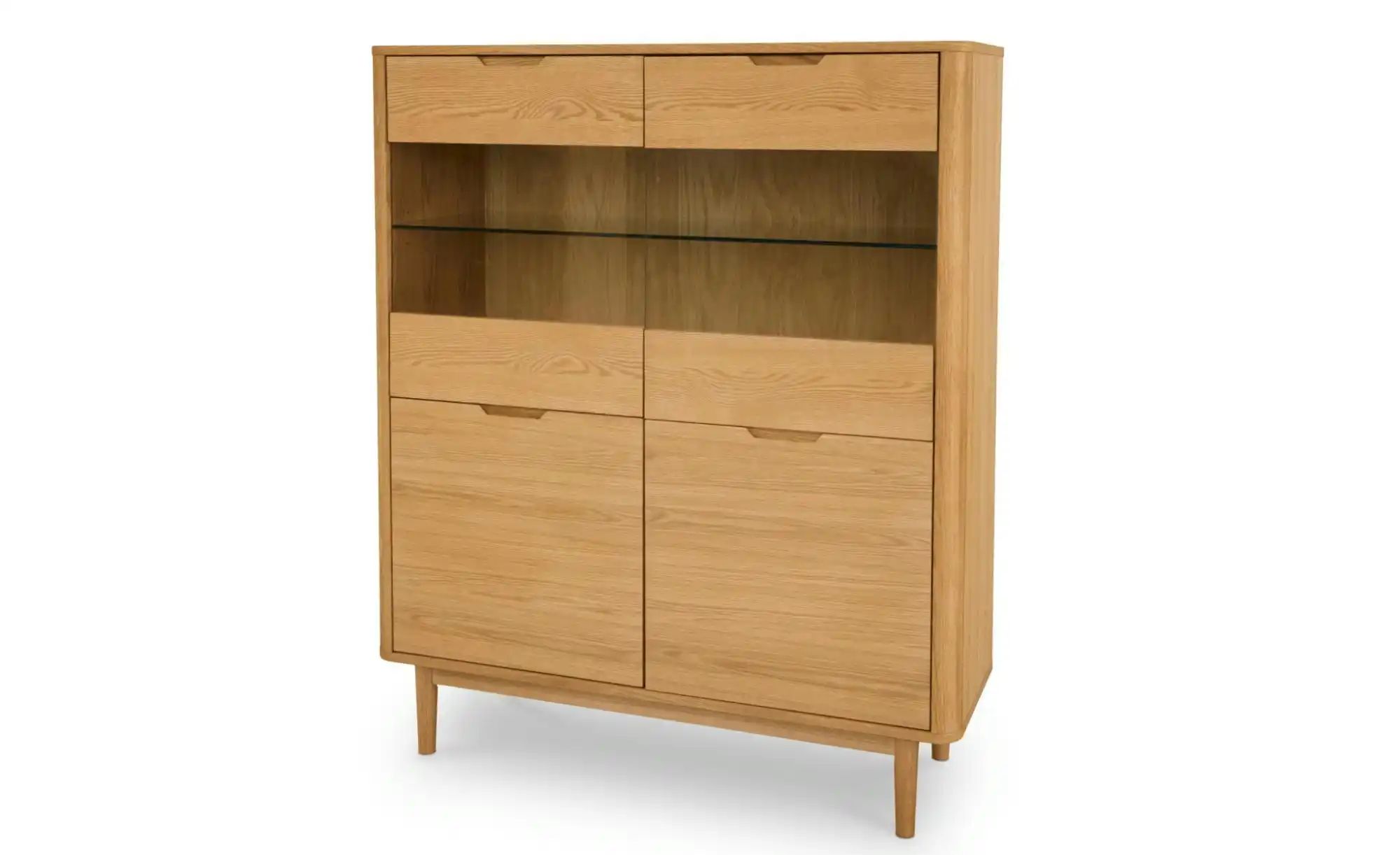Furnhouse Highboard   ¦ holzfarben ¦ Maße (cm): B: 123 H: 146 Kommoden & Si günstig online kaufen