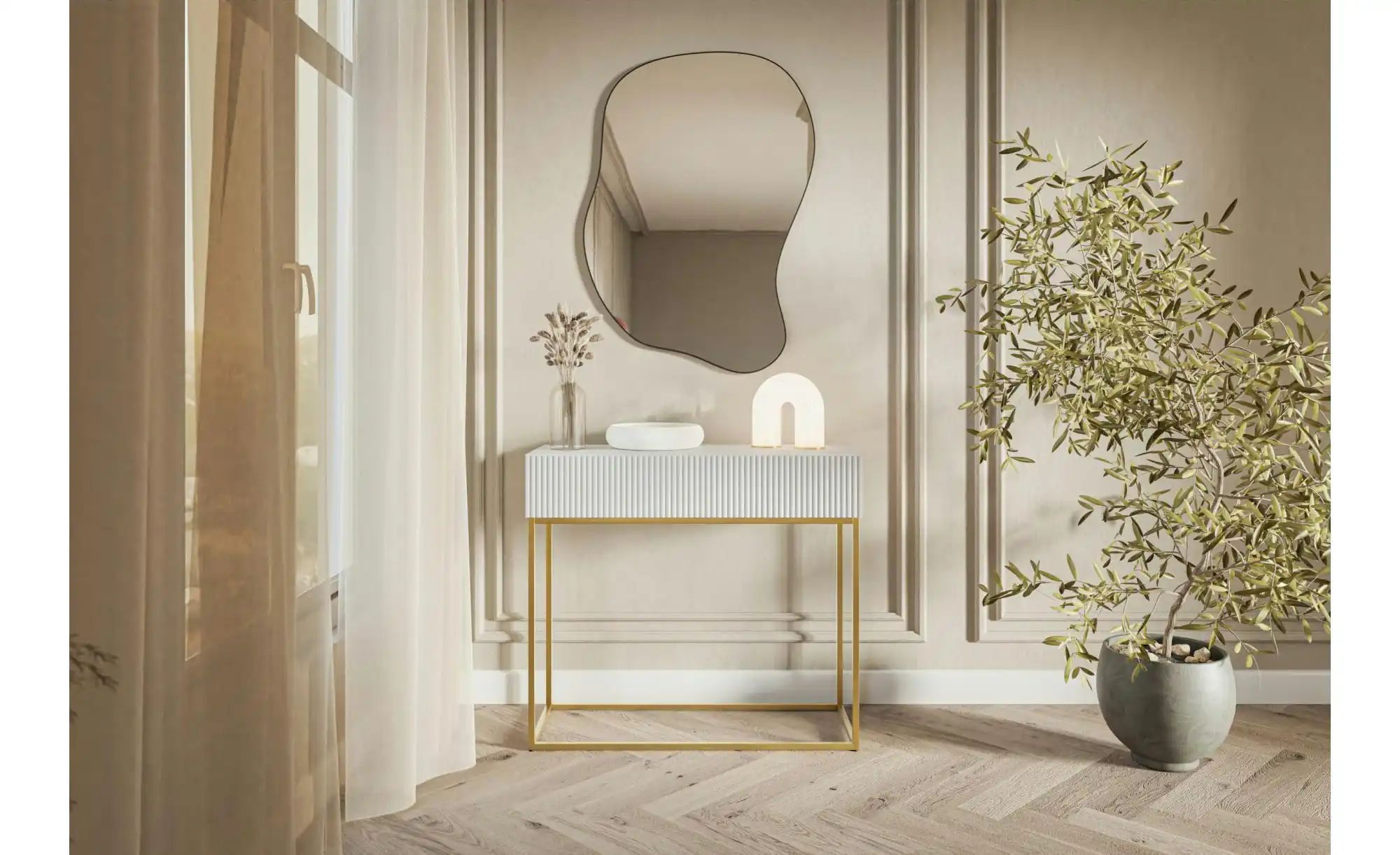 Thumbnail - Selsey Konsolentisch Veldio ¦ weiß ¦ Maße (cm): B: 90 H: 79 Tische > Konsolentische - Höffner