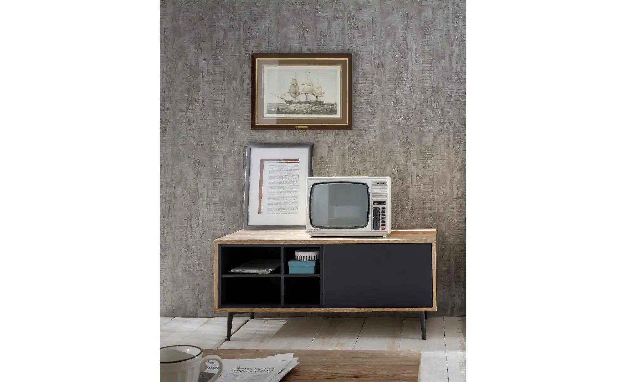 Thumbnail - Lowboard ¦ grau ¦ Maße (cm): B: 97,5 H: 45 Kommoden & Sideboards > Lowboards - Höffner