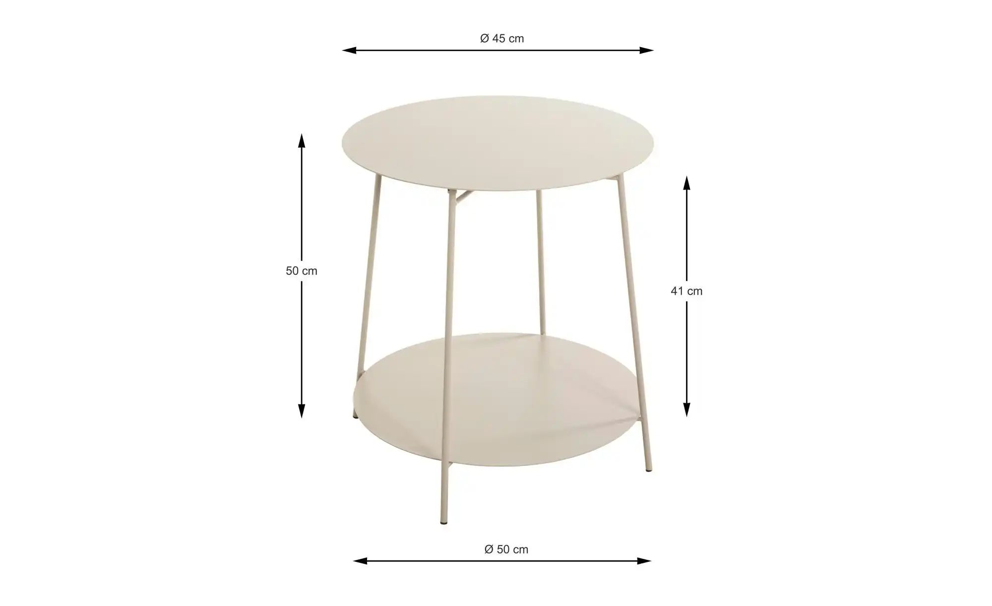 Beistelltisch   ¦ grau Ø: 50 Tische > Beistelltische > Beistelltische ohne günstig online kaufen