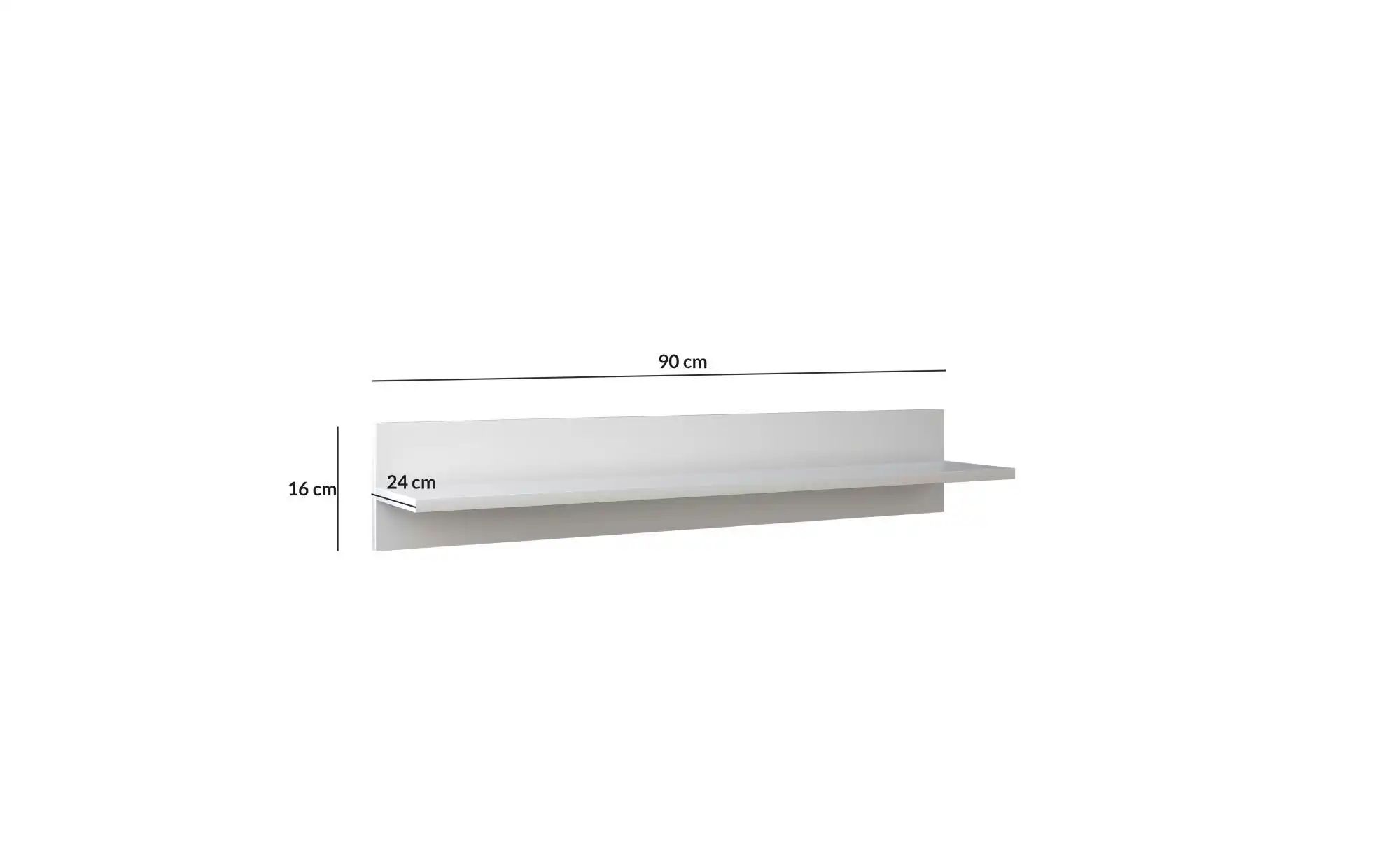 Wandregal   ¦ weiß ¦ Maße (cm): B: 90 H: 16 Regale > Wandregale - Höffner günstig online kaufen