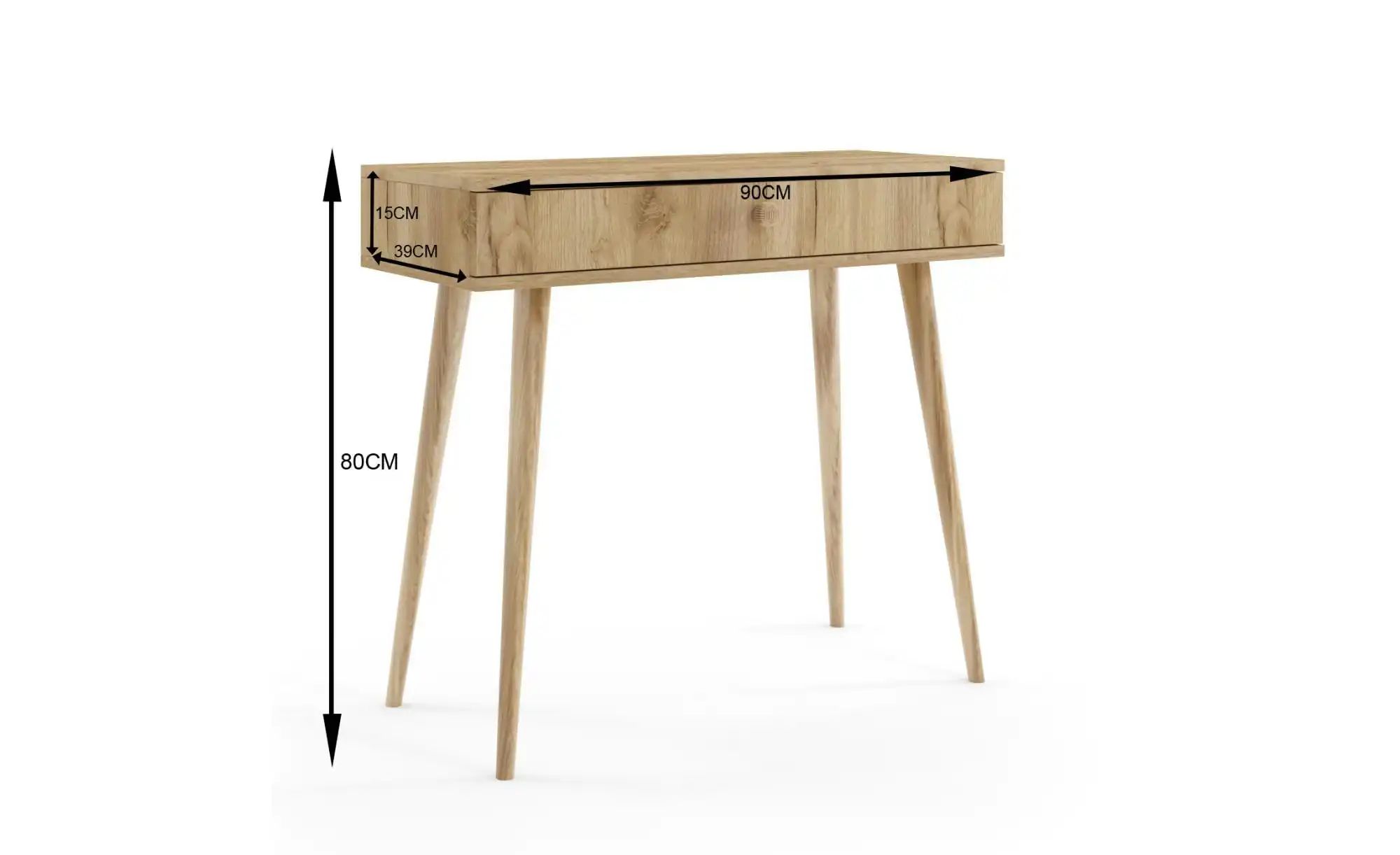 Schminktisch   ¦ holzfarben ¦ Maße (cm): B: 90 H: 80 Tische > Schminktische günstig online kaufen