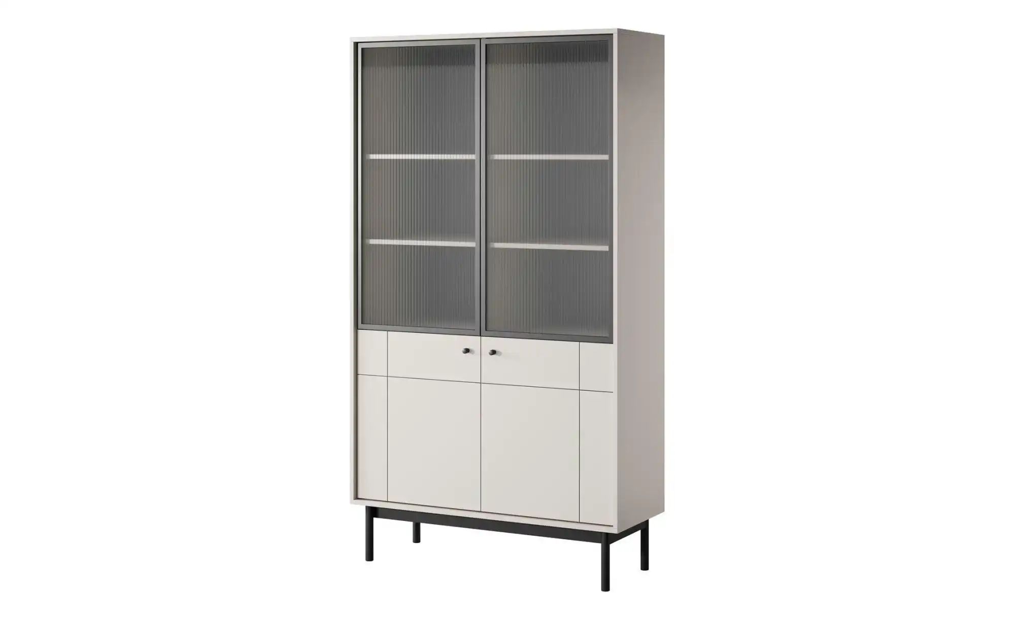 Vitrine   ¦ beige ¦ Maße (cm): B: 104 H: 185 Schränke > Vitrinen - Höffner günstig online kaufen