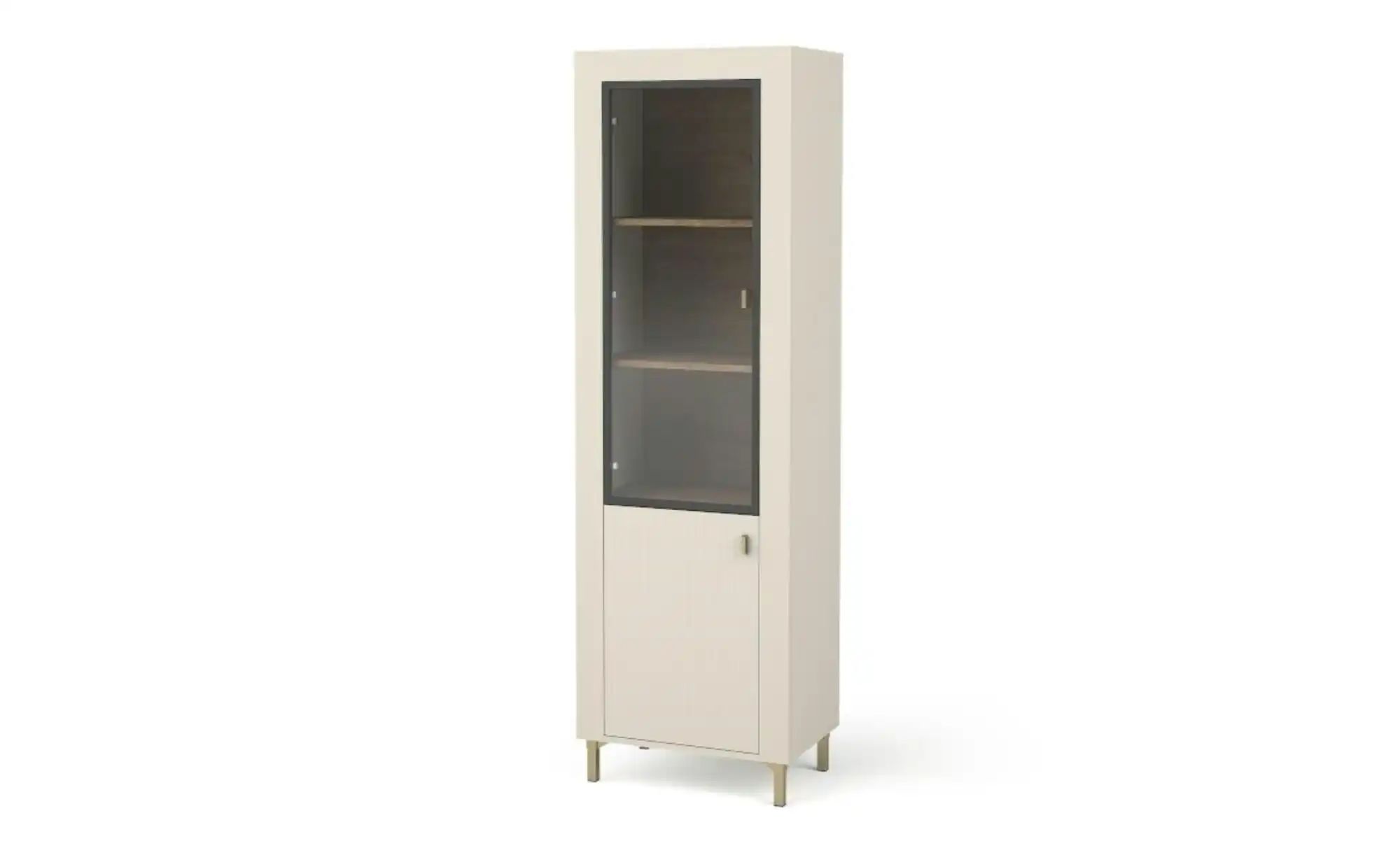 Vitrine   ¦ beige ¦ Maße (cm): B: 60 H: 194 Schränke > Vitrinen - Höffner günstig online kaufen