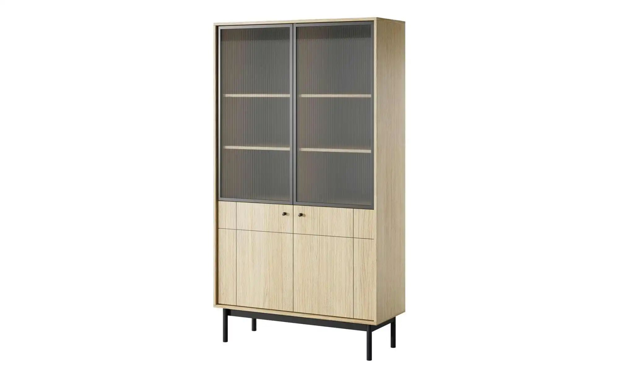 Vitrine   ¦ holzfarben ¦ Maße (cm): B: 104 H: 185 Schränke > Vitrinen - Höf günstig online kaufen
