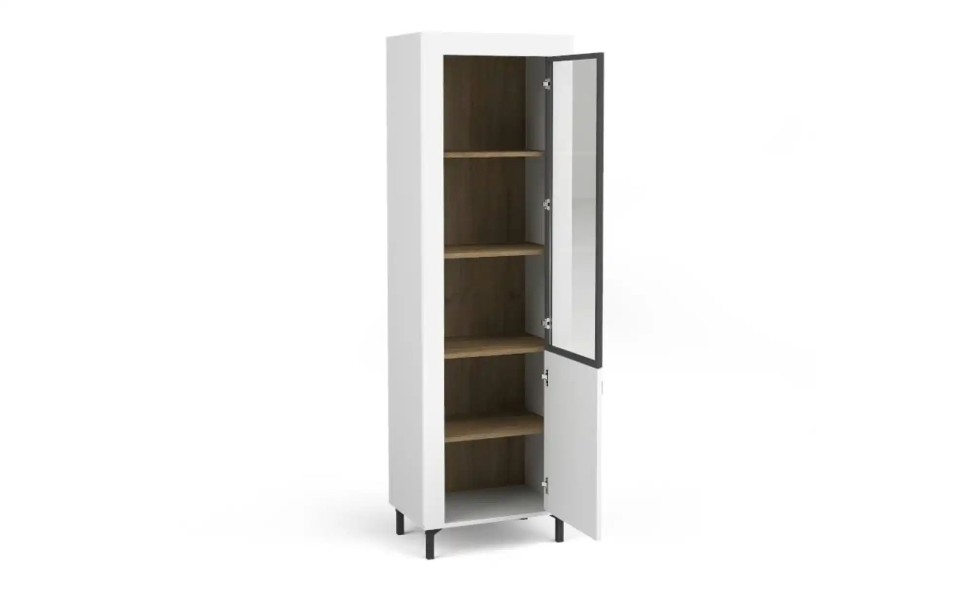 Vitrine   ¦ weiß ¦ Maße (cm): B: 60 H: 194 Schränke > Vitrinen - Höffner günstig online kaufen
