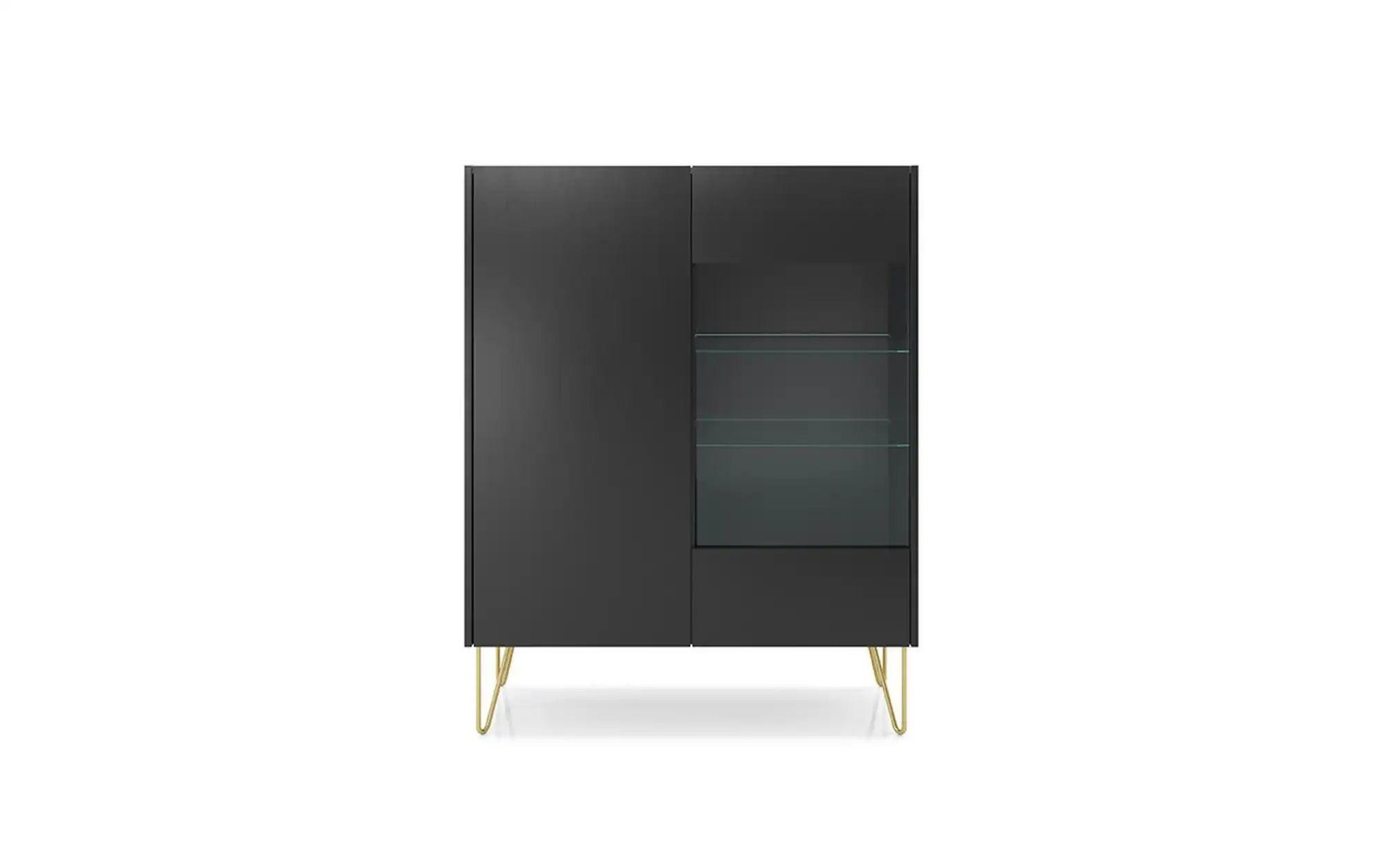 Thumbnail - Vitrine ¦ schwarz ¦ Maße (cm): B: 97 H: 122 Schränke > Vitrinen - Höffner