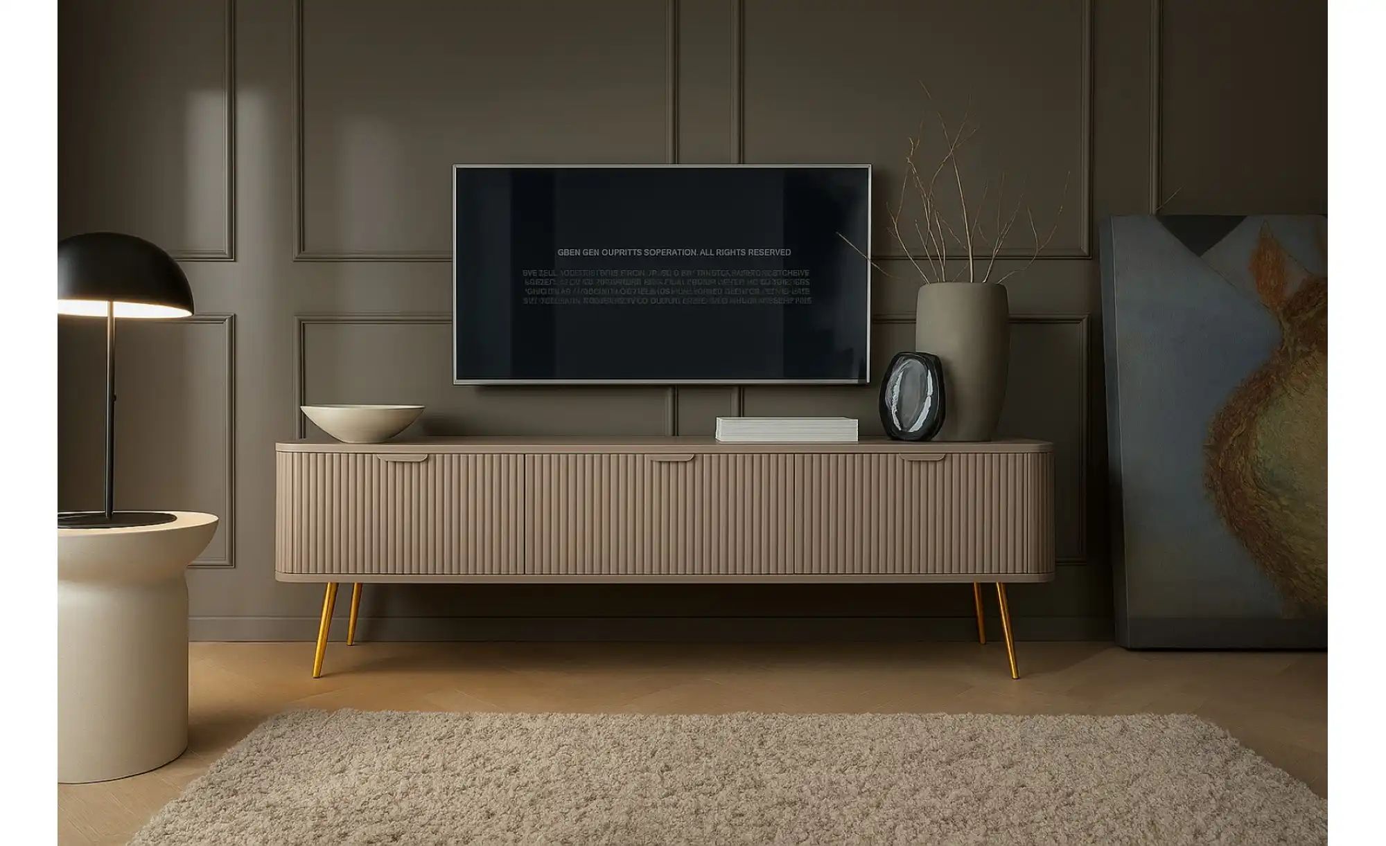 Lowboard  Zova ¦ beige ¦ Maße (cm): B: 168 H: 56 Kommoden & Sideboards > Lo günstig online kaufen