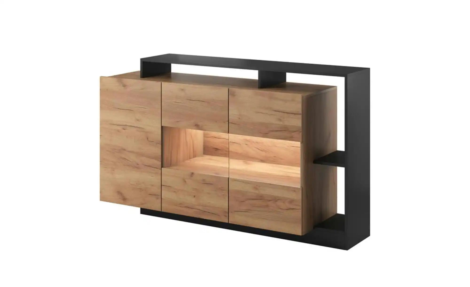Kommode   ¦ schwarz ¦ Maße (cm): B: 155 H: 83,2 Kommoden & Sideboards > Kom günstig online kaufen