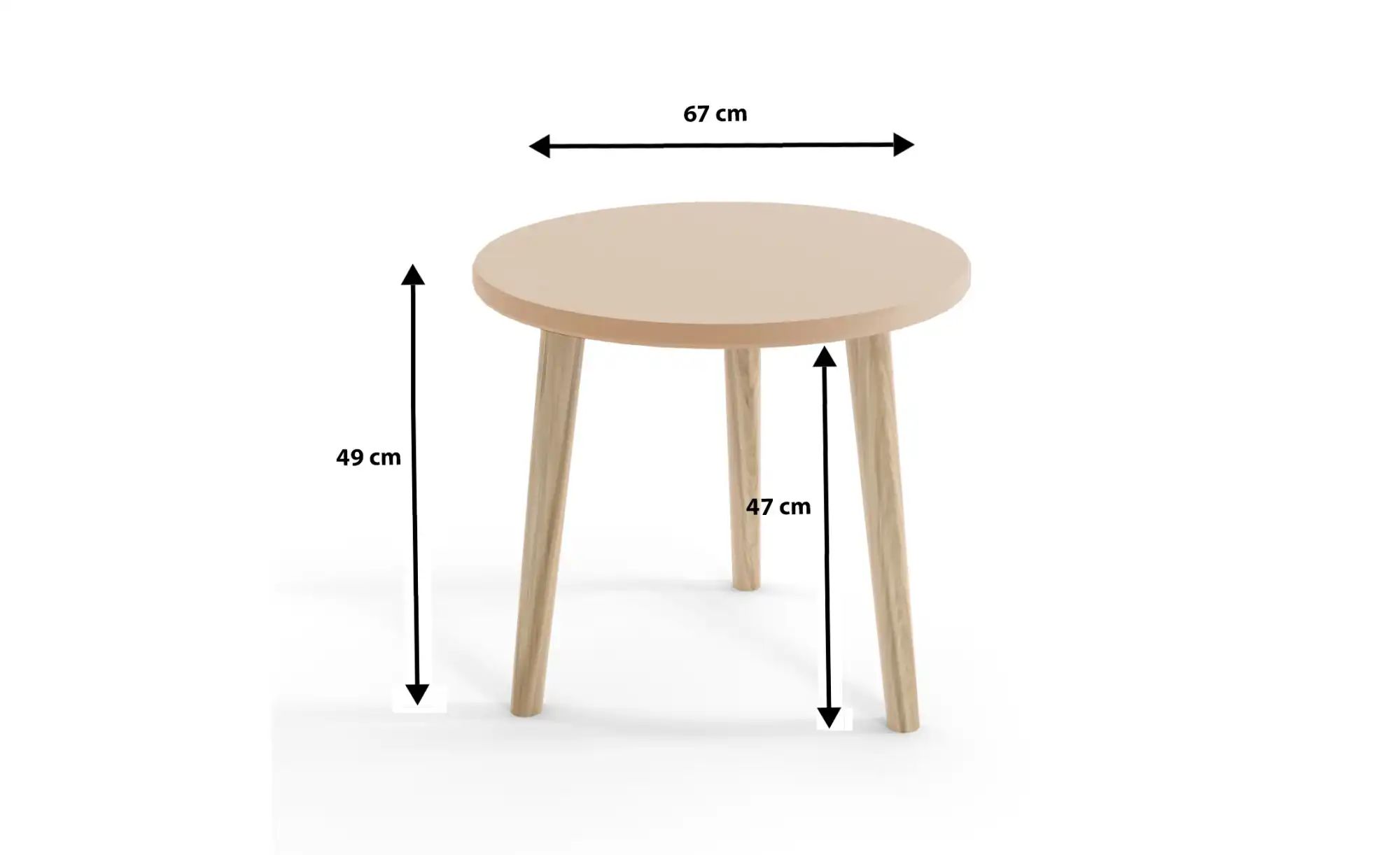 Beistelltisch   ¦ weiß ¦ Maße (cm): B: 67 H: 49 Tische > Beistelltische > B günstig online kaufen