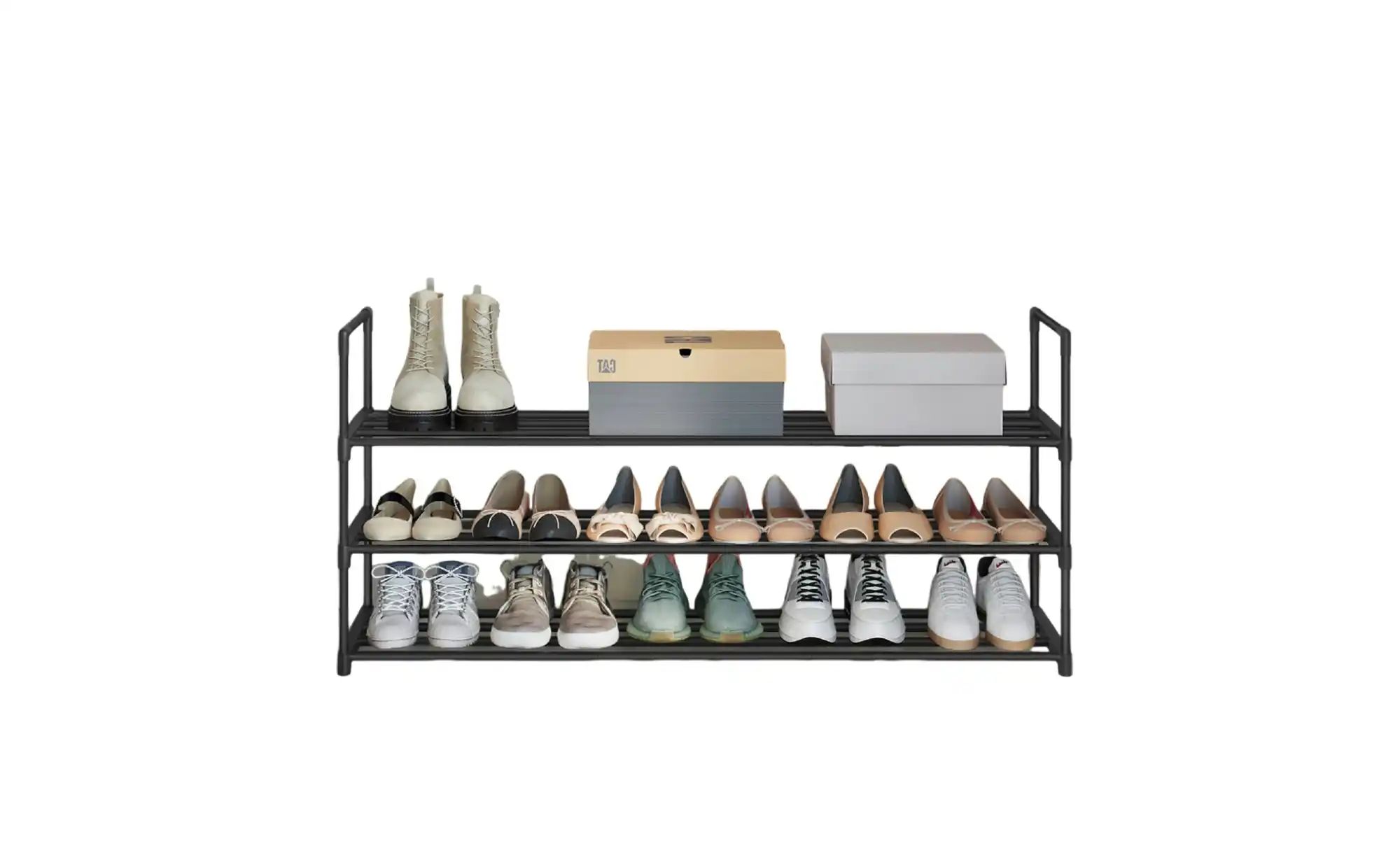 Schuhregal   ¦ schwarz ¦ Maße (cm): B: 117 H: 55 Regale > Schuhregale - Höf günstig online kaufen