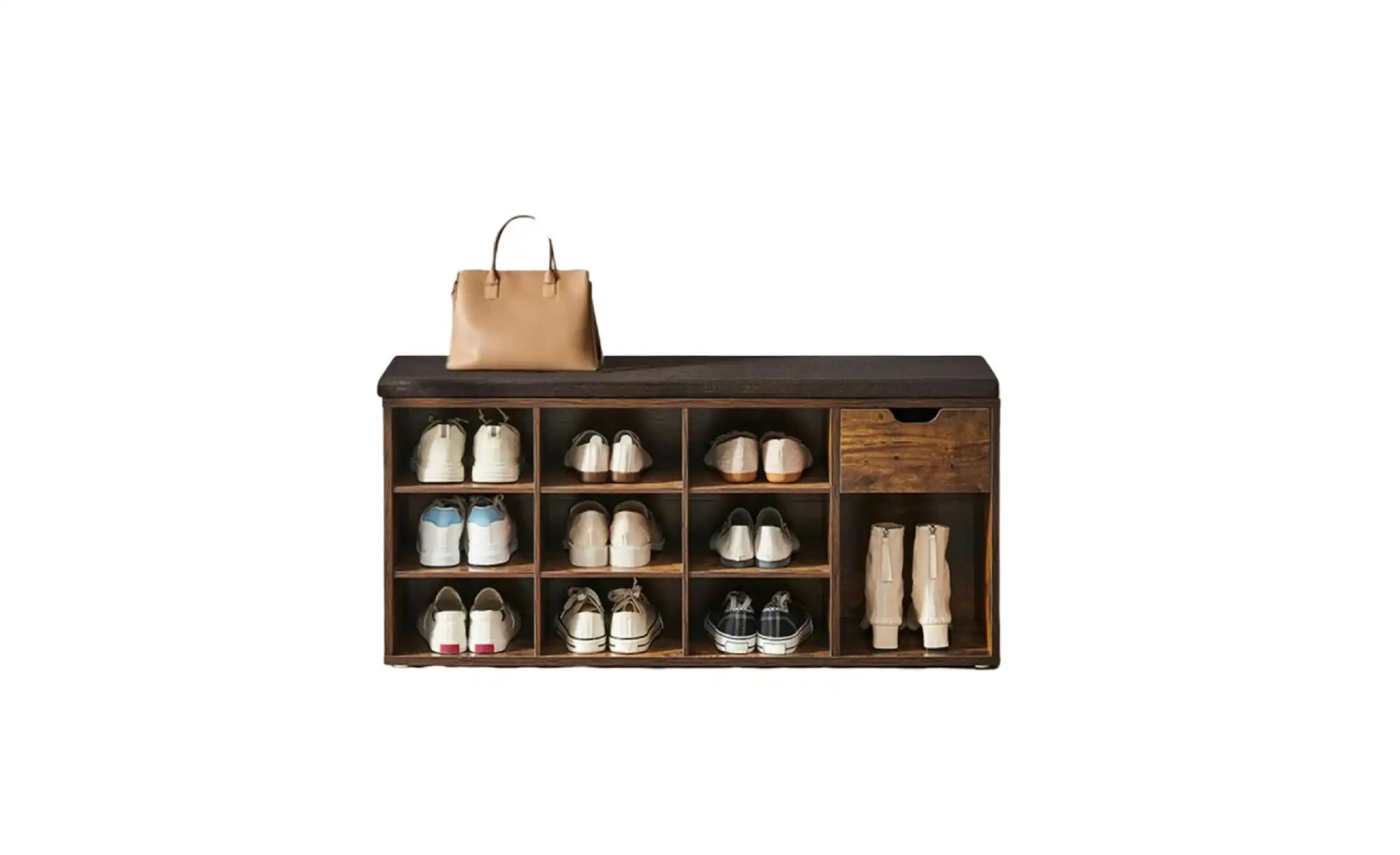 Schuhregal   ¦ braun ¦ Maße (cm): B: 104 H: 48 Regale > Schuhregale - Höffn günstig online kaufen