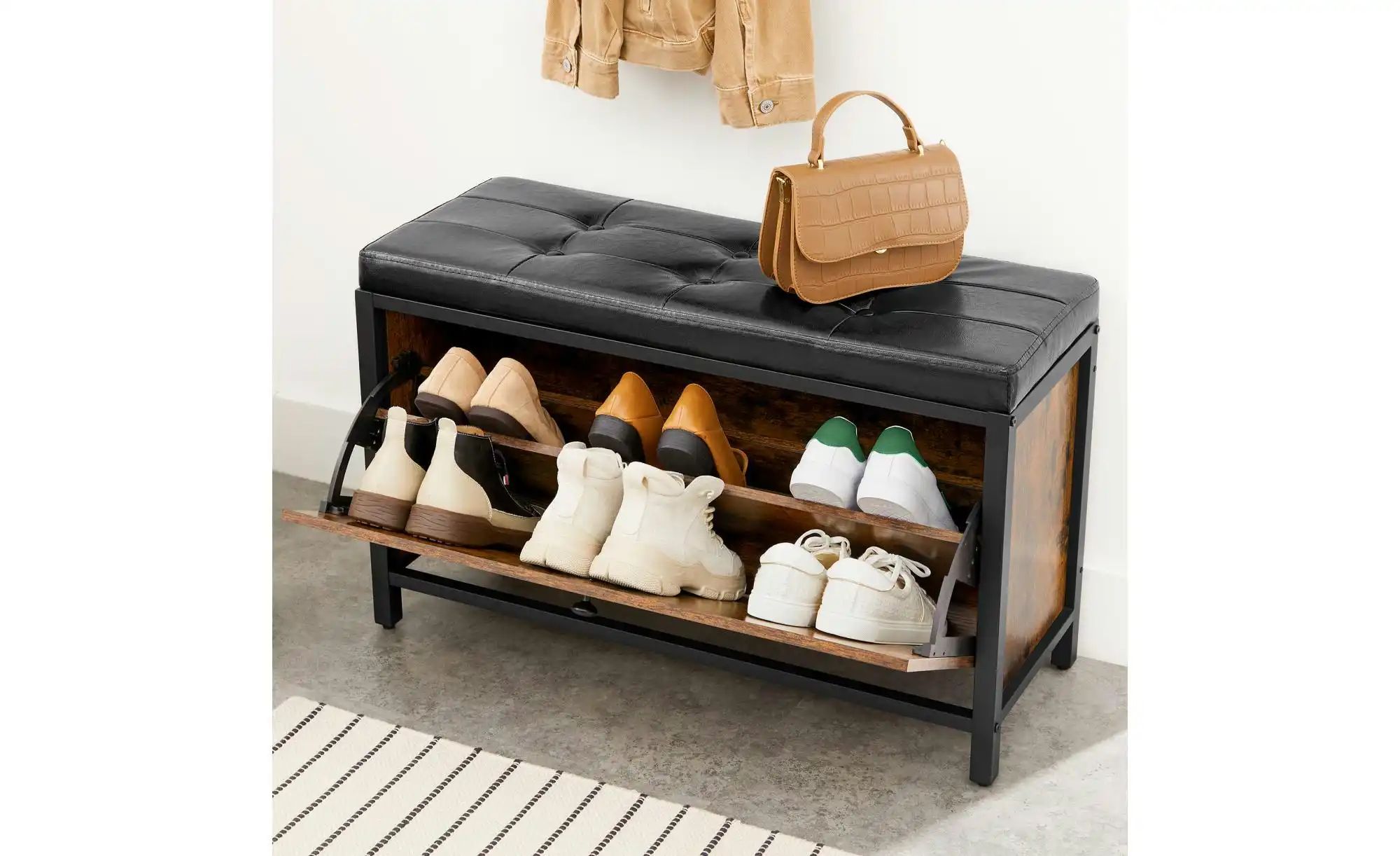 Schuhregal   ¦ braun ¦ Maße (cm): B: 80 H: 51 Regale > Schuhregale - Höffne günstig online kaufen