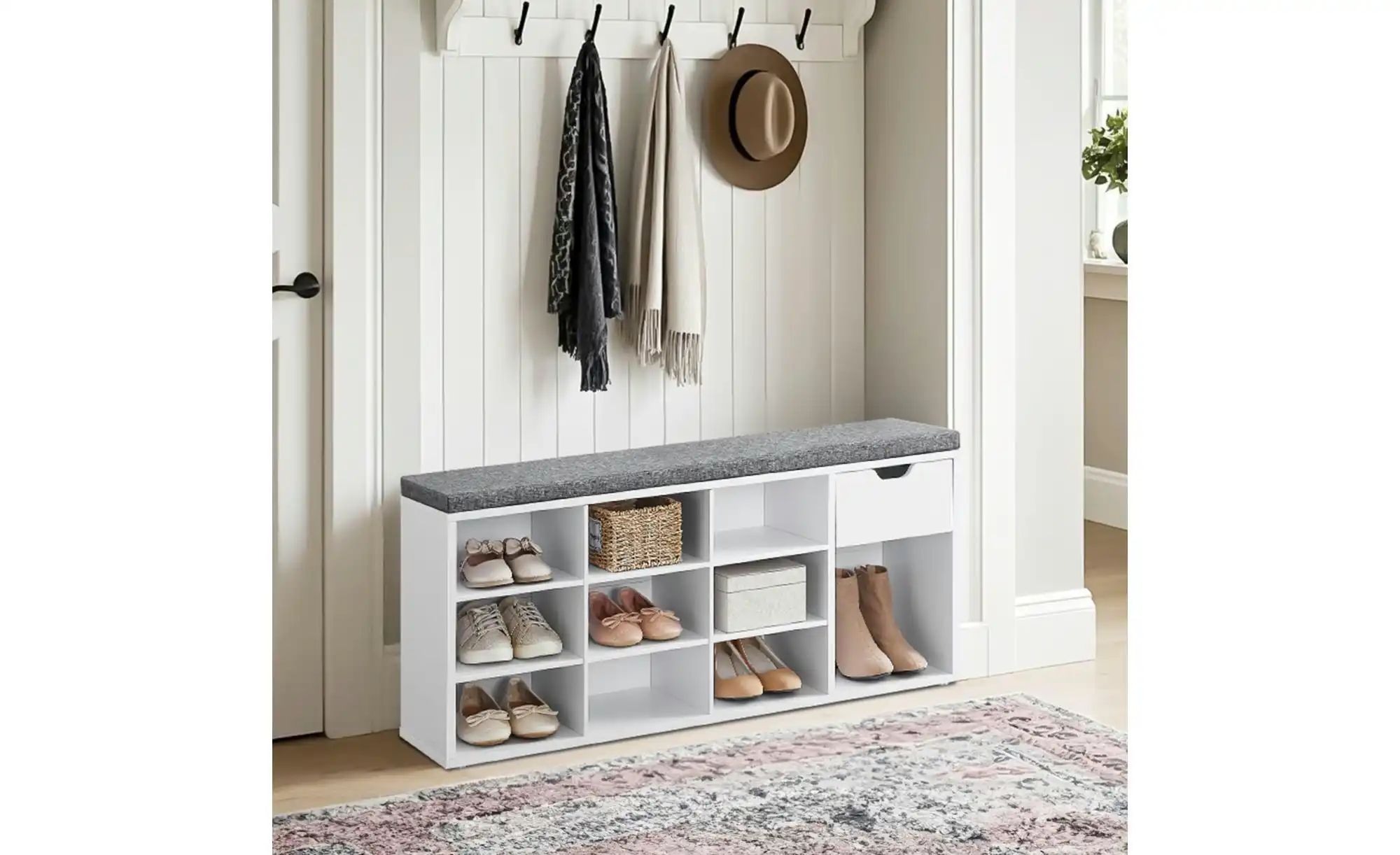 Schuhregal   ¦ weiß ¦ Maße (cm): B: 104 H: 48 Regale > Schuhregale - Höffne günstig online kaufen