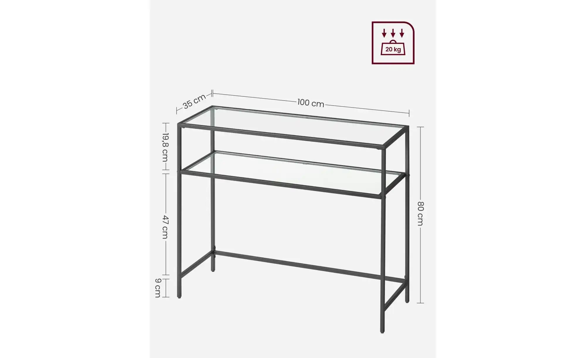 Konsolentisch   ¦ schwarz ¦ Maße (cm): B: 100 H: 80 Tische > Konsolentische günstig online kaufen