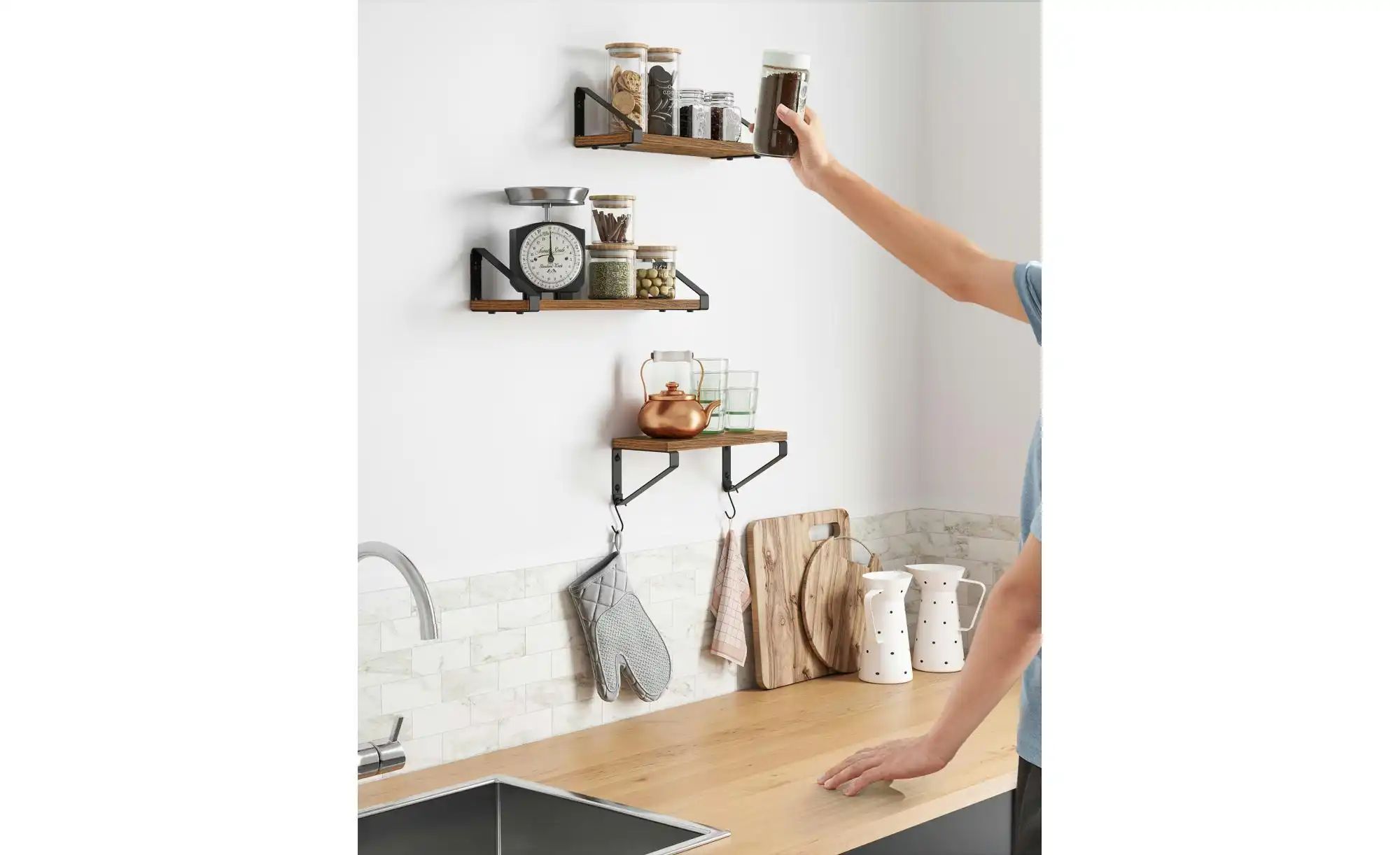 Thumbnail - Wandregal   ¦ braun ¦ Maße (cm): B: 30 H: 11 Regale > Wandregale - Höffner