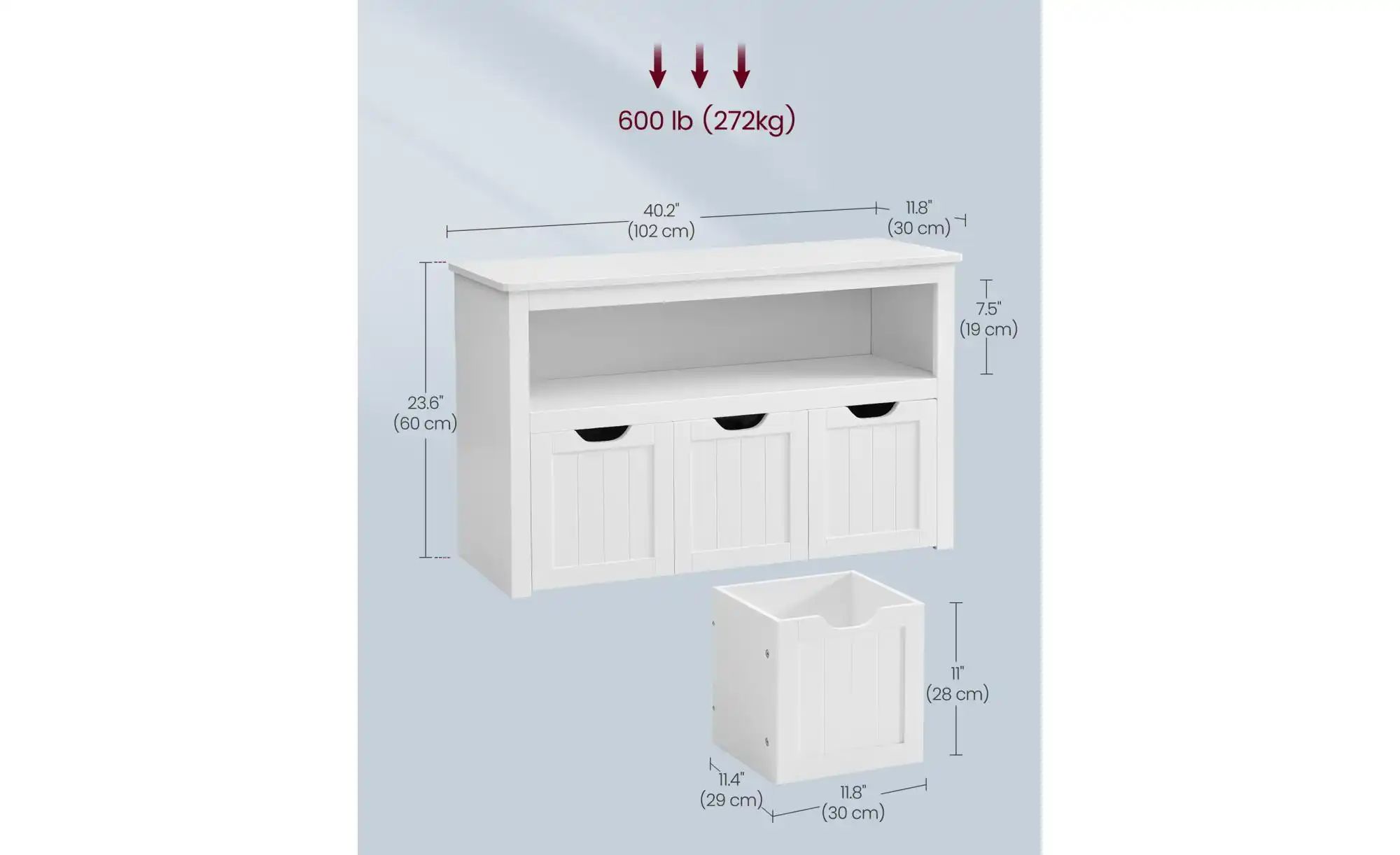 Sideboard   ¦ weiß ¦ Maße (cm): B: 102 H: 60 Kommoden & Sideboards > Sidebo günstig online kaufen