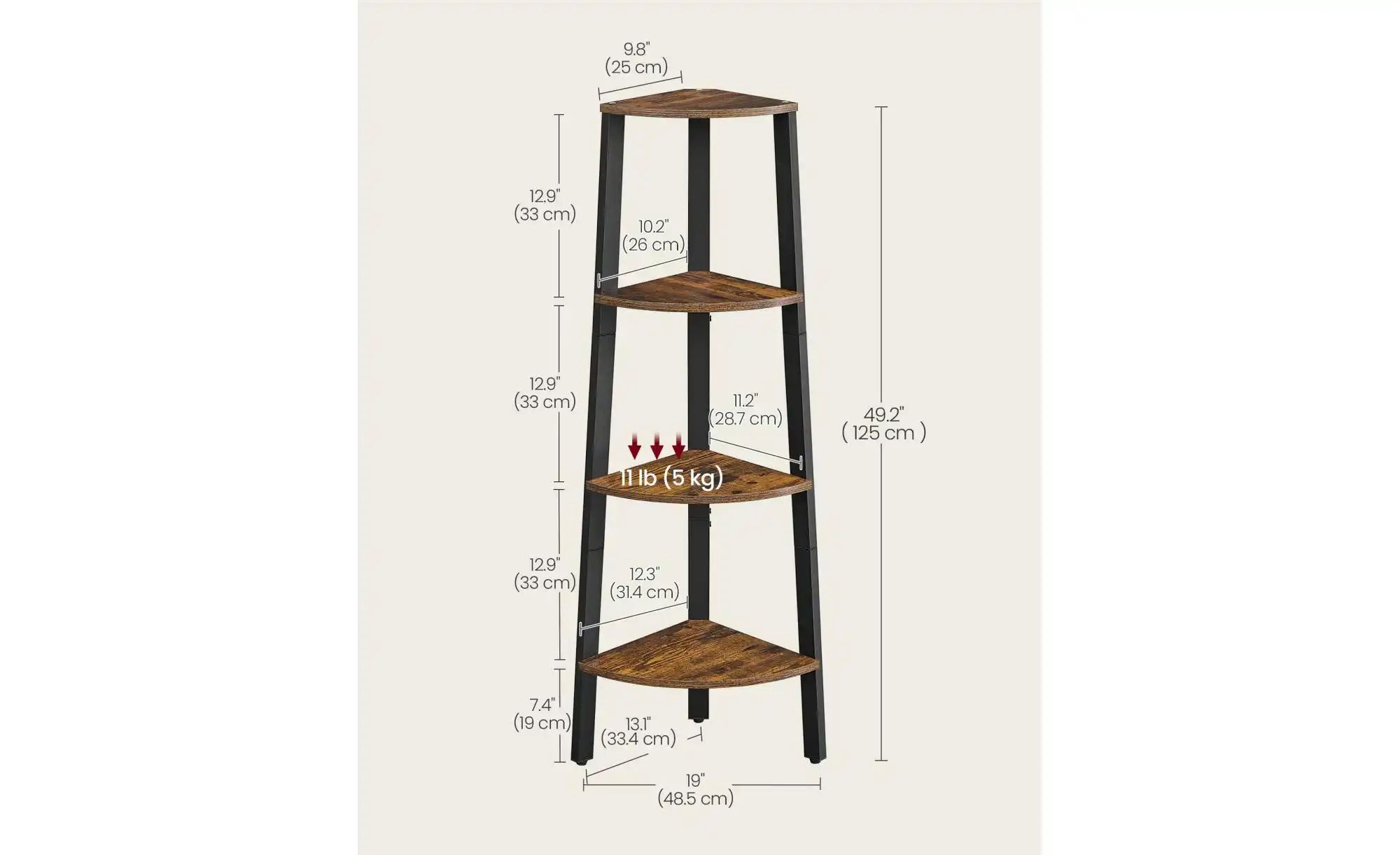 Standregal   ¦ braun ¦ Maße (cm): B: 33,4 H: 125 Regale > Standregale - Höf günstig online kaufen