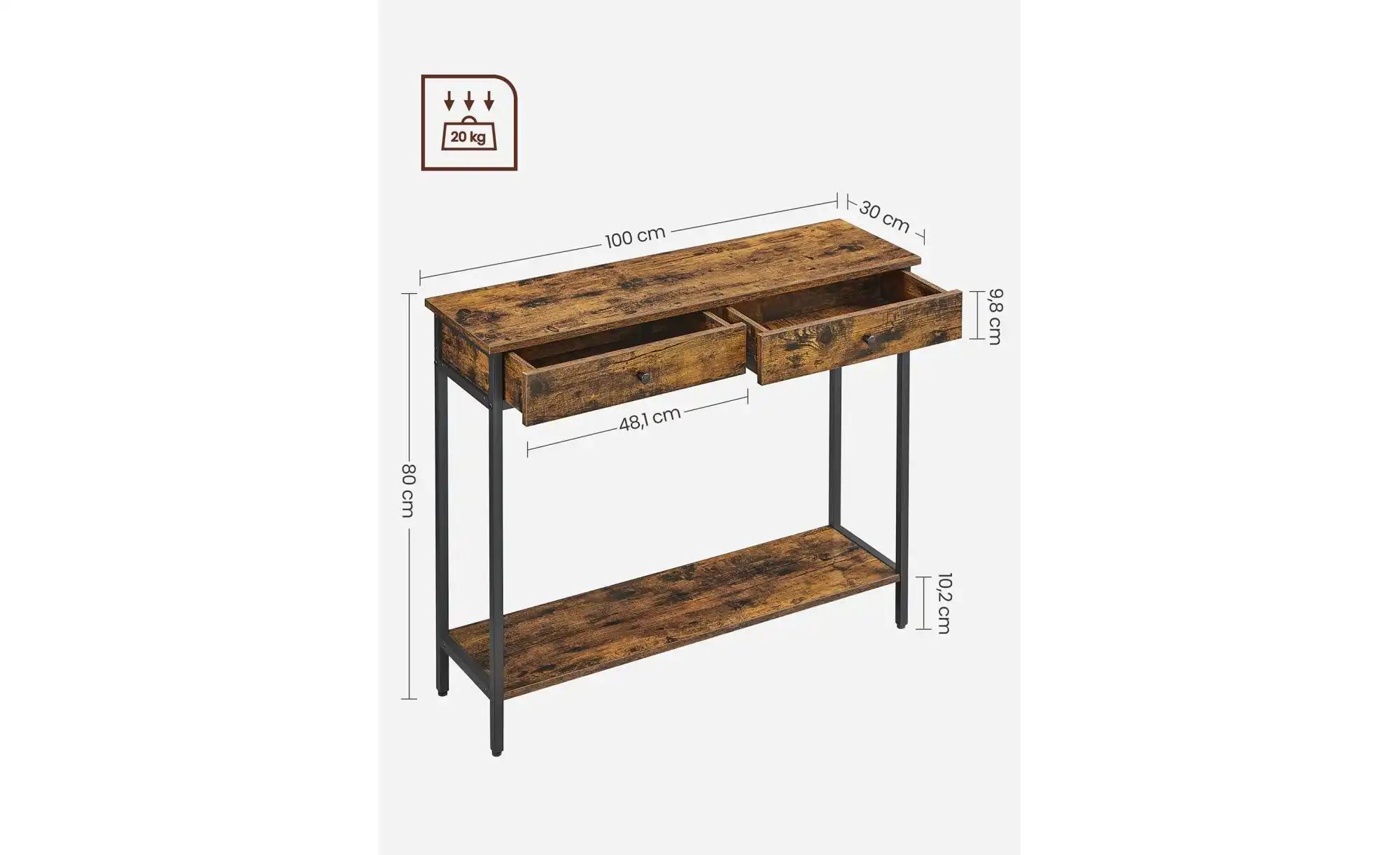 Konsolentisch   ¦ braun ¦ Maße (cm): B: 100 H: 80 Tische > Beistelltische > günstig online kaufen