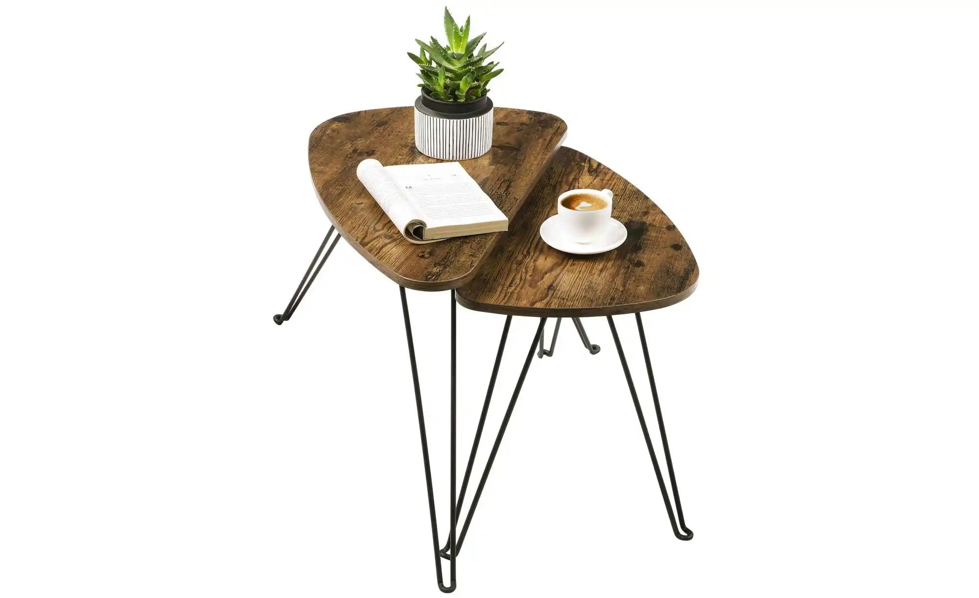 Beistelltisch 2er-Set   ¦ braun ¦ Maße (cm): B: 60 H: 47,5 Tische > Beistel günstig online kaufen