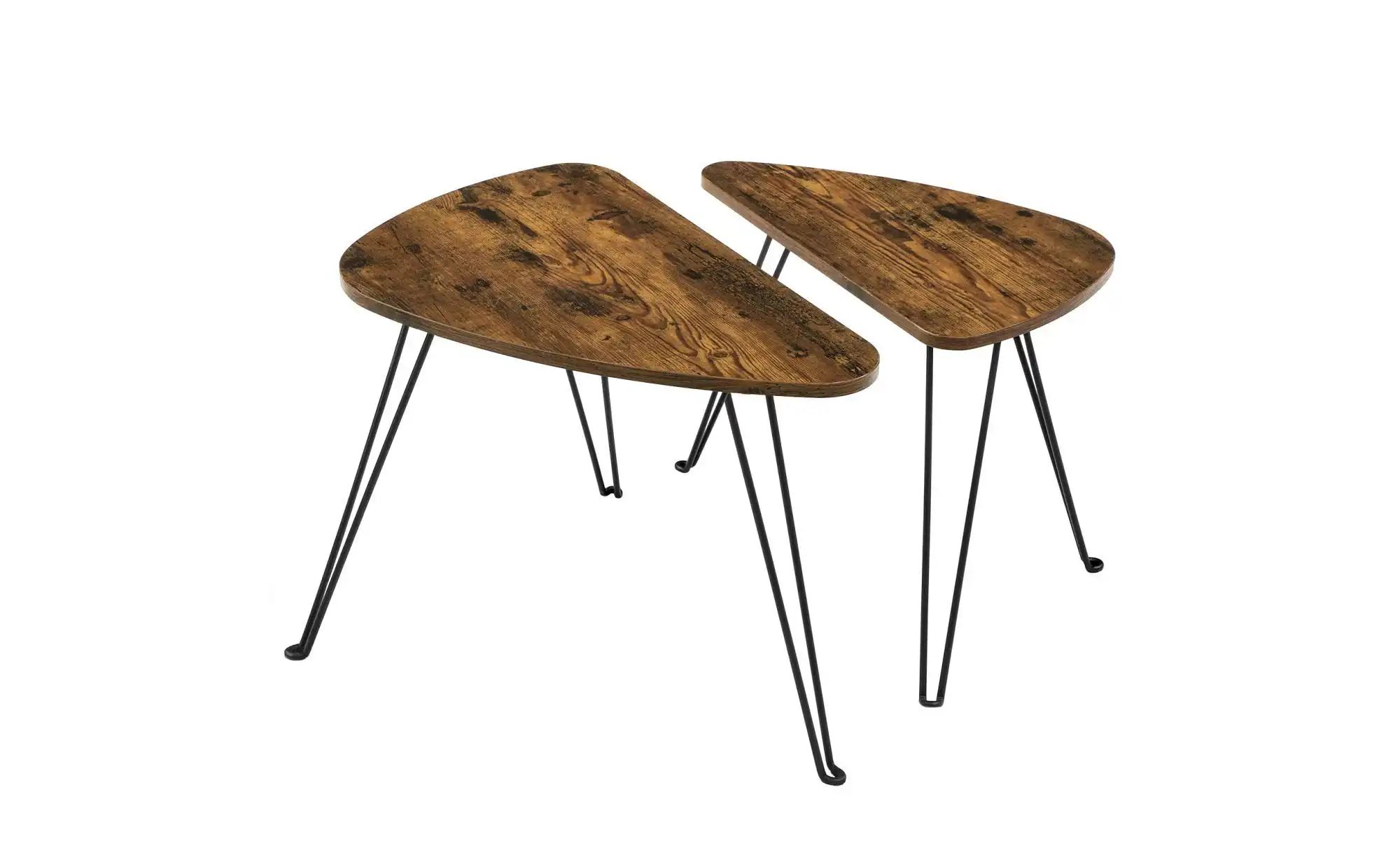 Beistelltisch 2er-Set   ¦ braun ¦ Maße (cm): B: 60 H: 47,5 Tische > Beistel günstig online kaufen