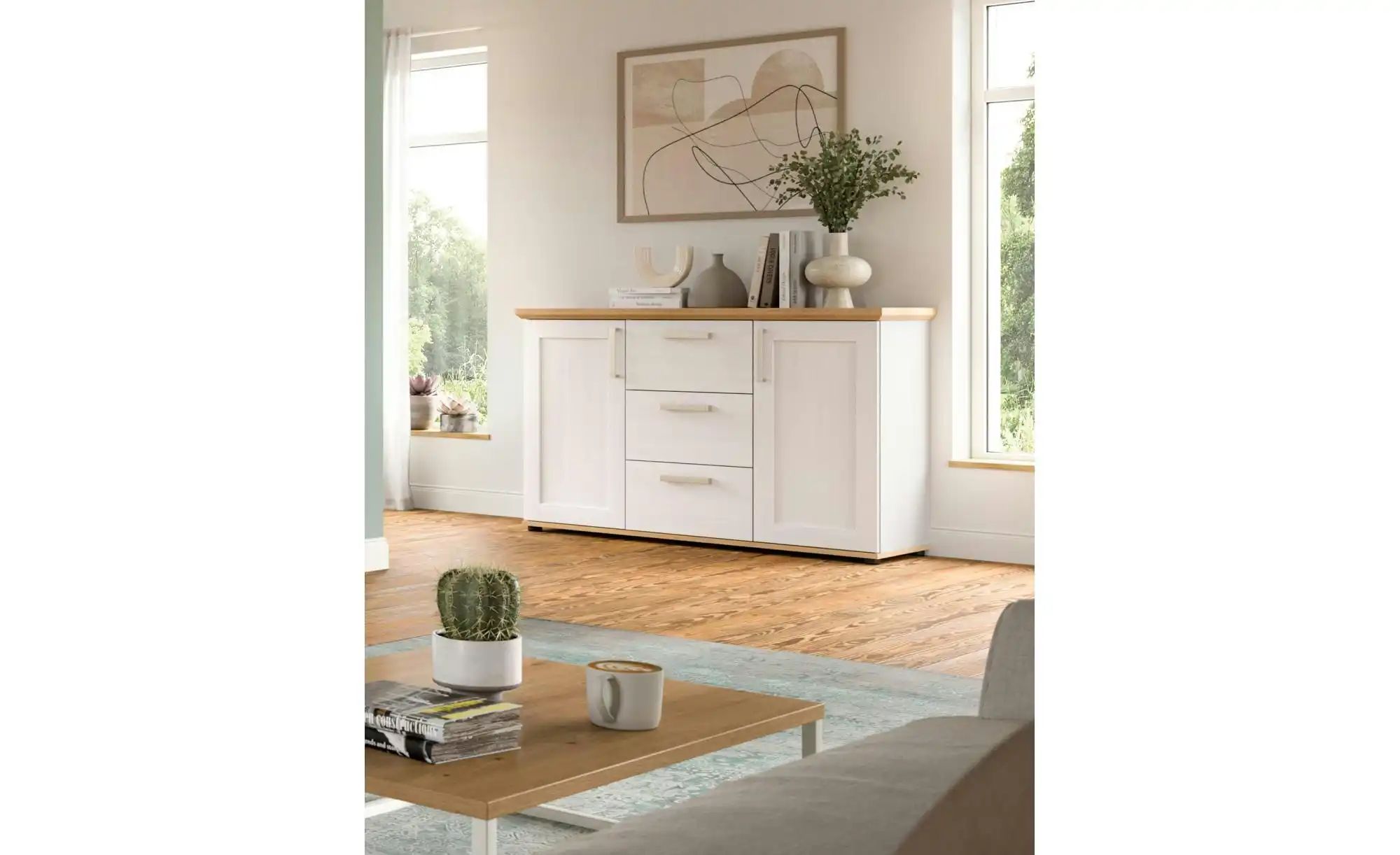 Sideboard   ¦ holzfarben ¦ Maße (cm): B: 129 H: 80 Kommoden & Sideboards > günstig online kaufen