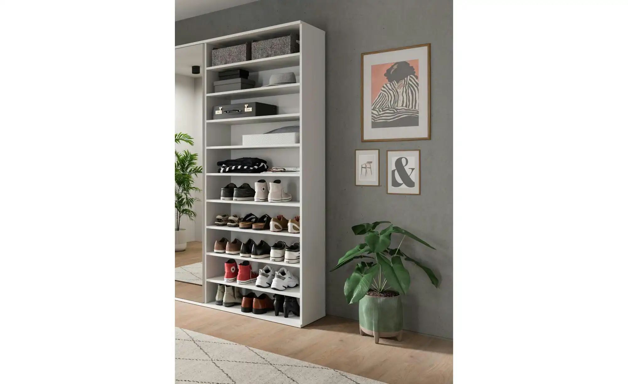 Thumbnail - Schuhregal   ¦ weiß ¦ Maße (cm): B: 80 H: 193 Regale > Schuhregale - Höffner