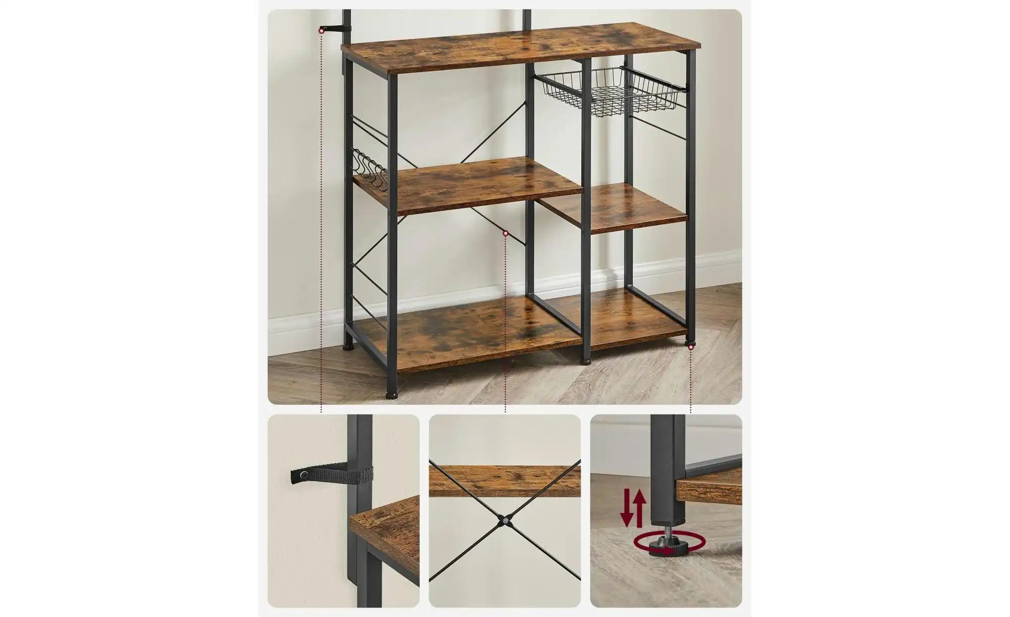 Standregal   ¦ braun ¦ Maße (cm): B: 90 H: 132 Regale > Standregale - Höffn günstig online kaufen