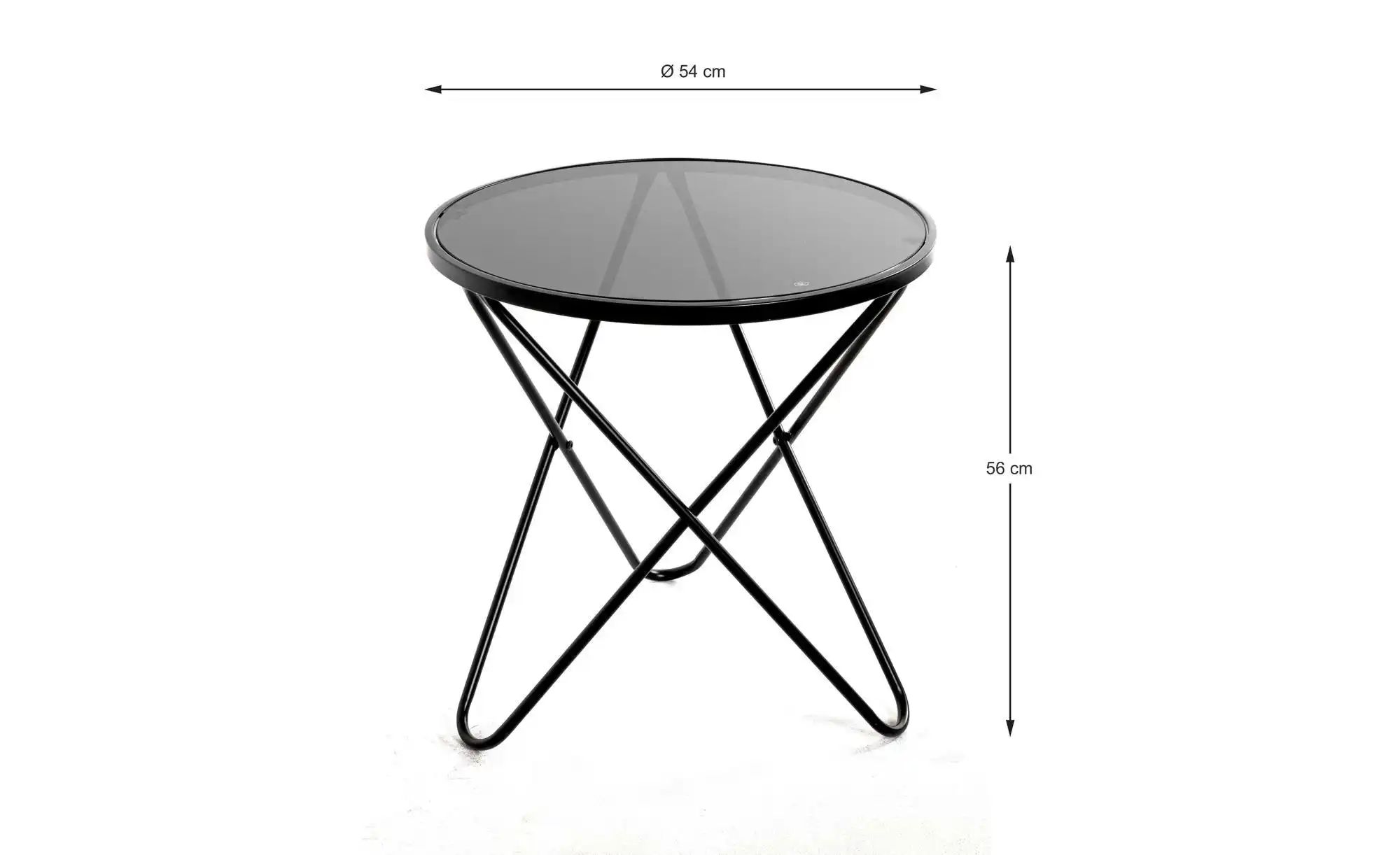 Beistelltisch   ¦ schwarz ¦ Maße (cm): B: 55 H: 56  Ø: 55 Tische > Beistell günstig online kaufen