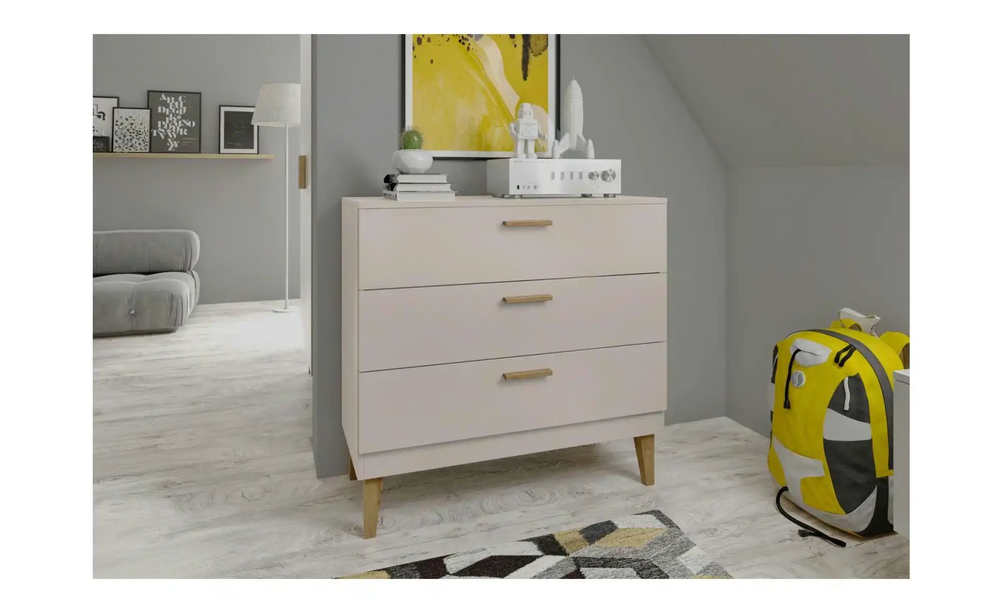 Kommode  Kubi ¦ beige ¦ Maße (cm): B: 100 H: 90 Kommoden & Sideboards > Kom günstig online kaufen