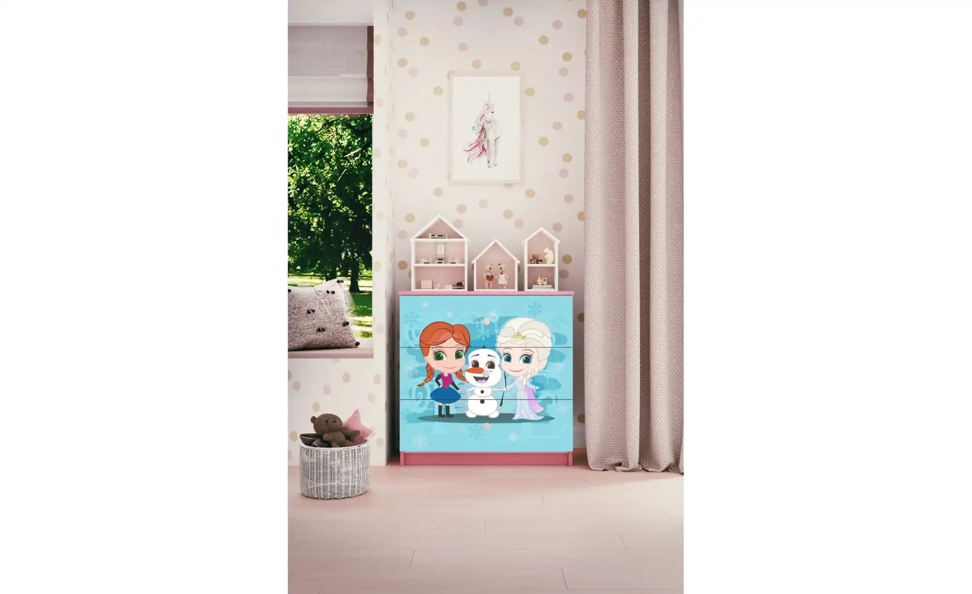 Kommode  Eiskönigin ¦ rosa/pink ¦ Maße (cm): B: 81 H: 80,5 Kommoden & Sideb günstig online kaufen