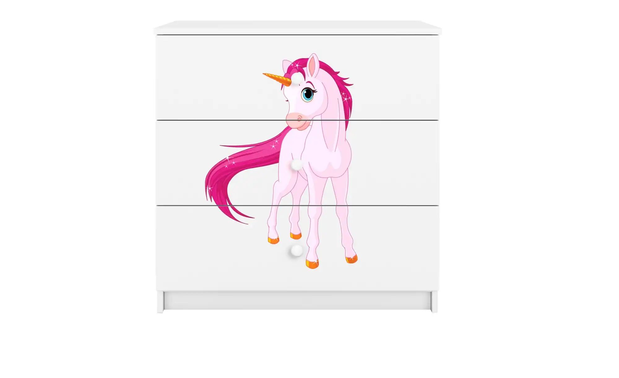 Thumbnail - Kommode Einhorn ¦ weiß ¦ Maße (cm): B: 81 H: 80,5 Kommoden & Sideboards > Kommoden - Höffner