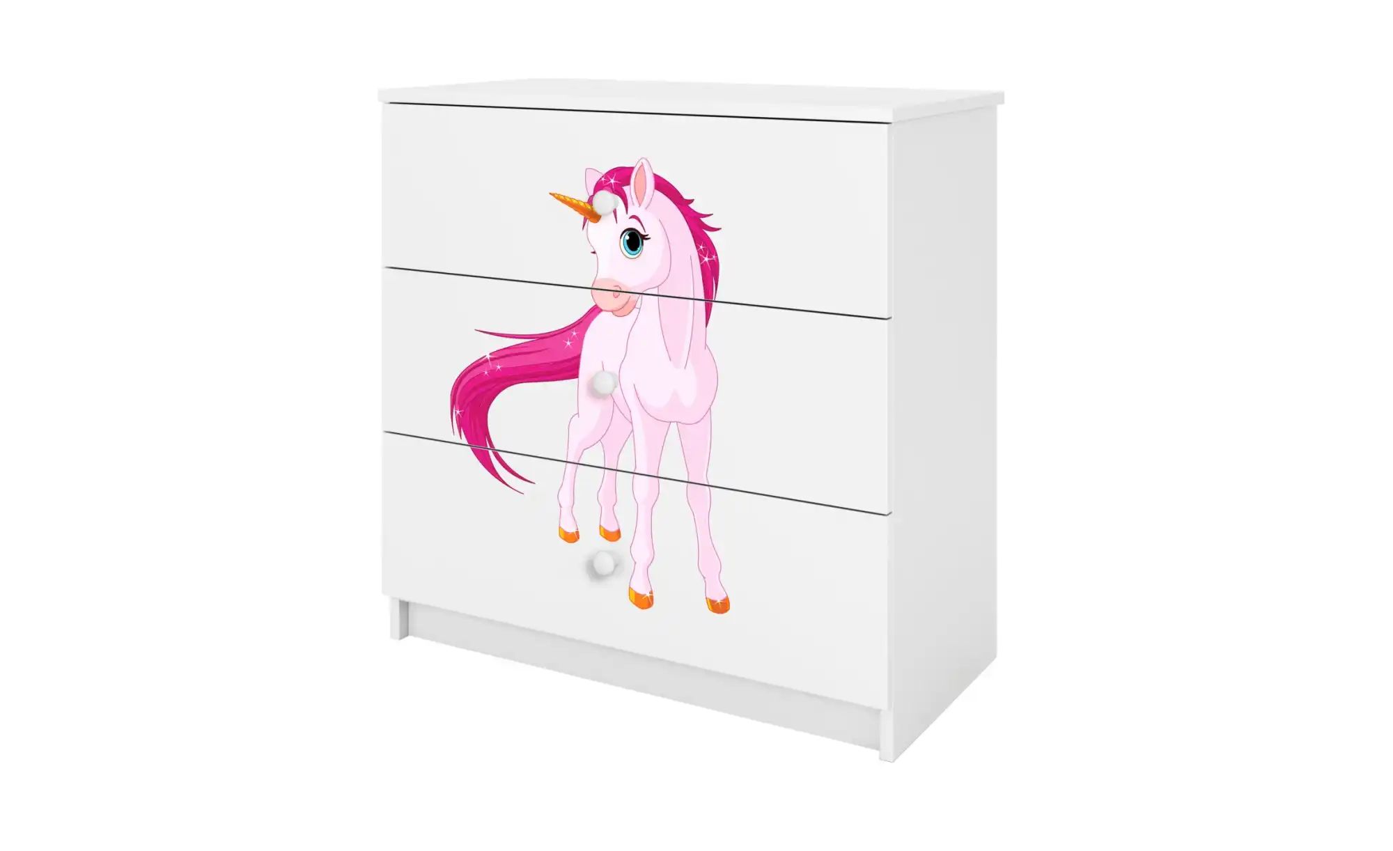 Kommode  Einhorn ¦ weiß ¦ Maße (cm): B: 81 H: 80,5 Kommoden & Sideboards > günstig online kaufen