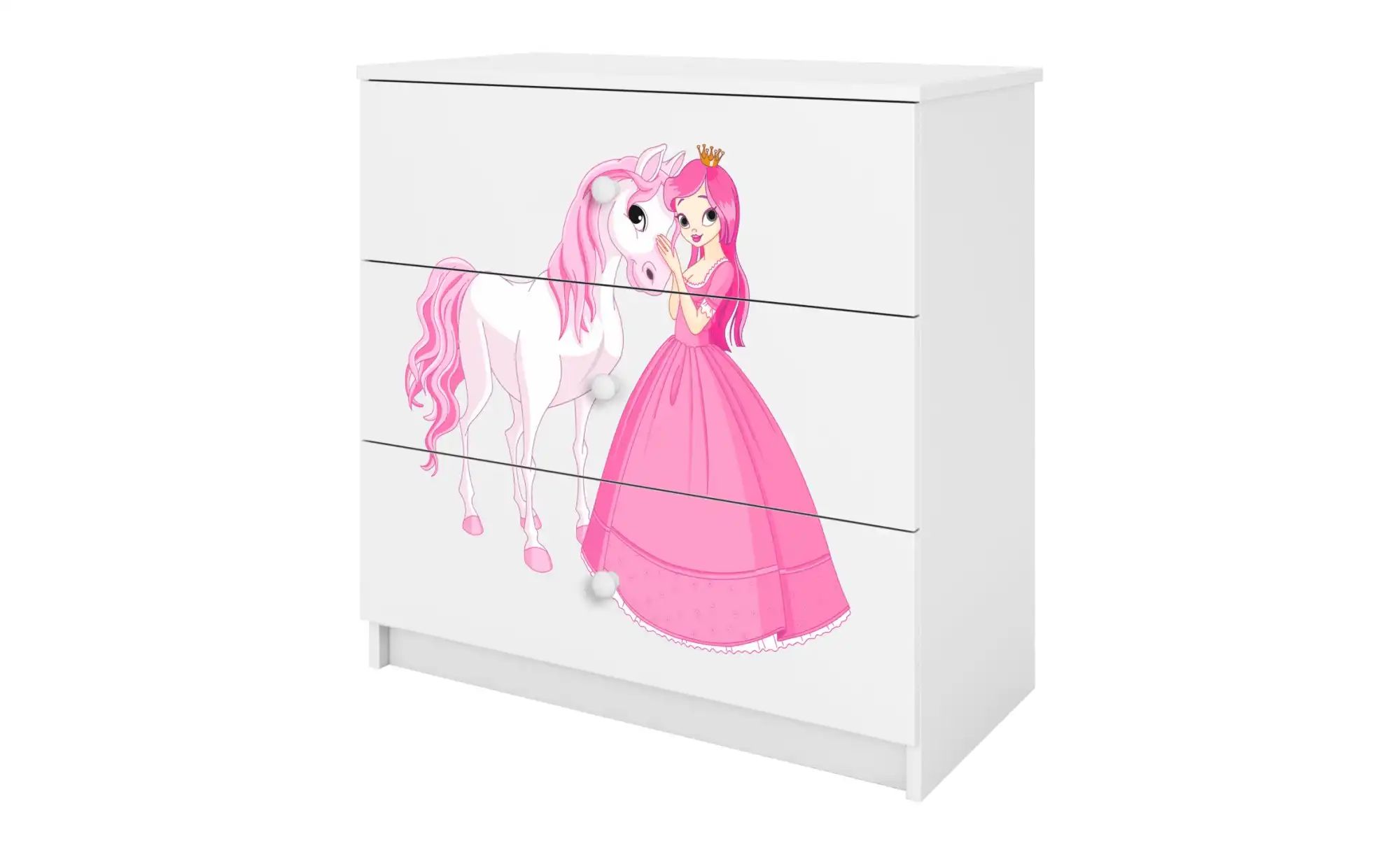 Kommode  Prinzessin und Pferd ¦ weiß ¦ Maße (cm): B: 81 H: 80,5 Kommoden & günstig online kaufen