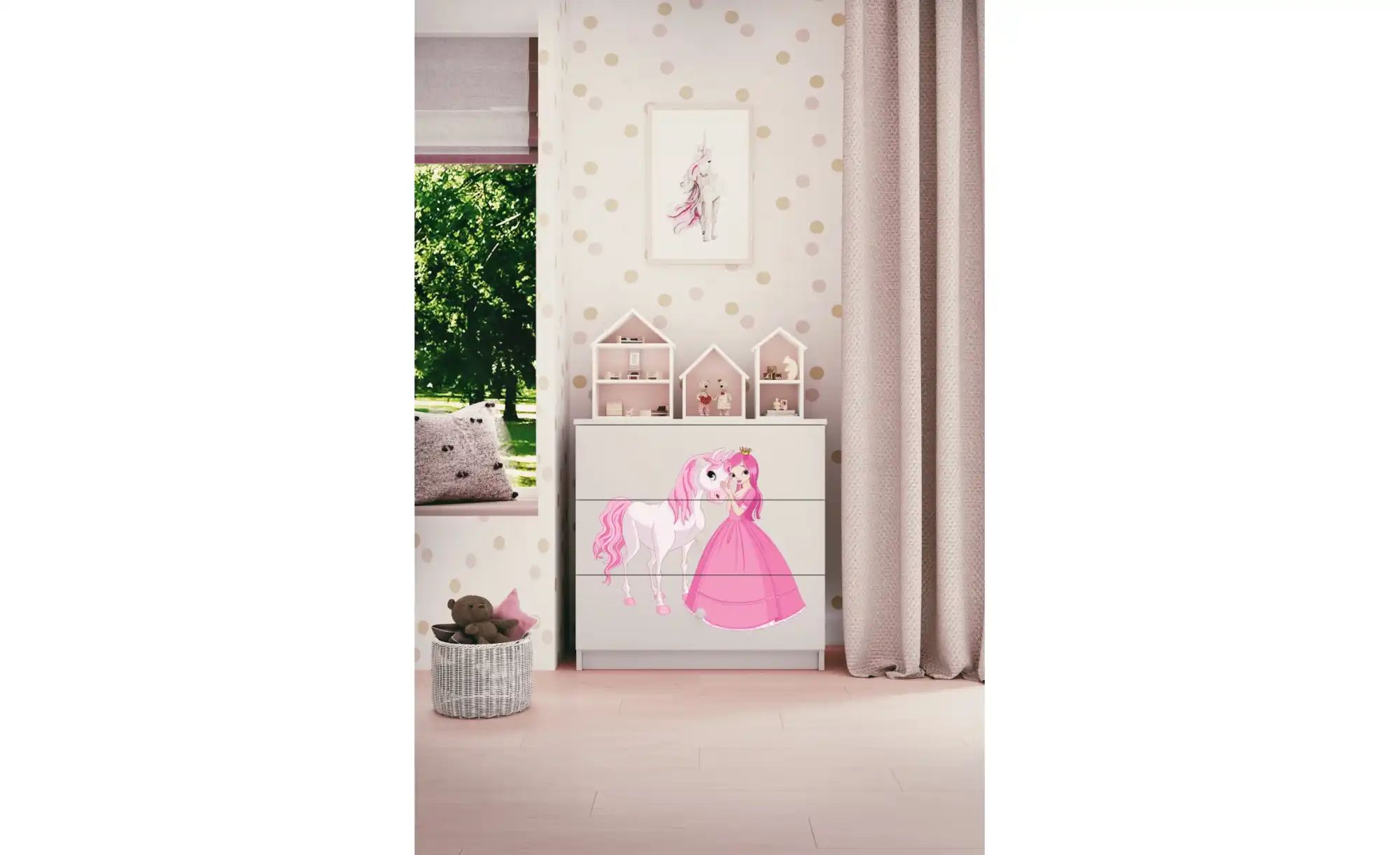 Thumbnail - Kommode  Prinzessin und Pferd ¦ weiß ¦ Maße (cm): B: 81 H: 80,5 Kommoden & Sideboards > Kommoden - Höffner