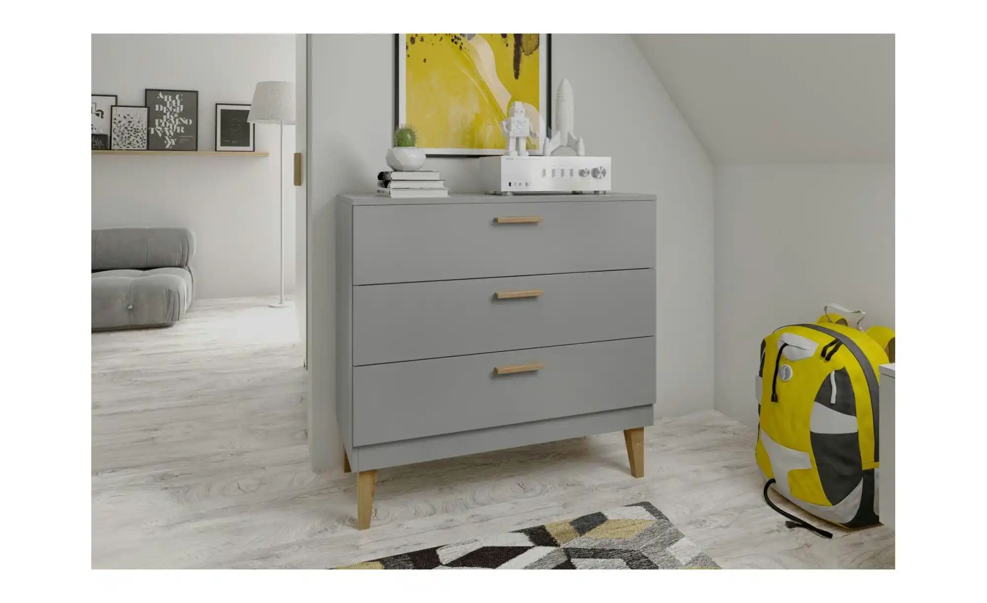 Kommode  Kubi ¦ grau ¦ Maße (cm): B: 100 H: 90 Kommoden & Sideboards > Komm günstig online kaufen