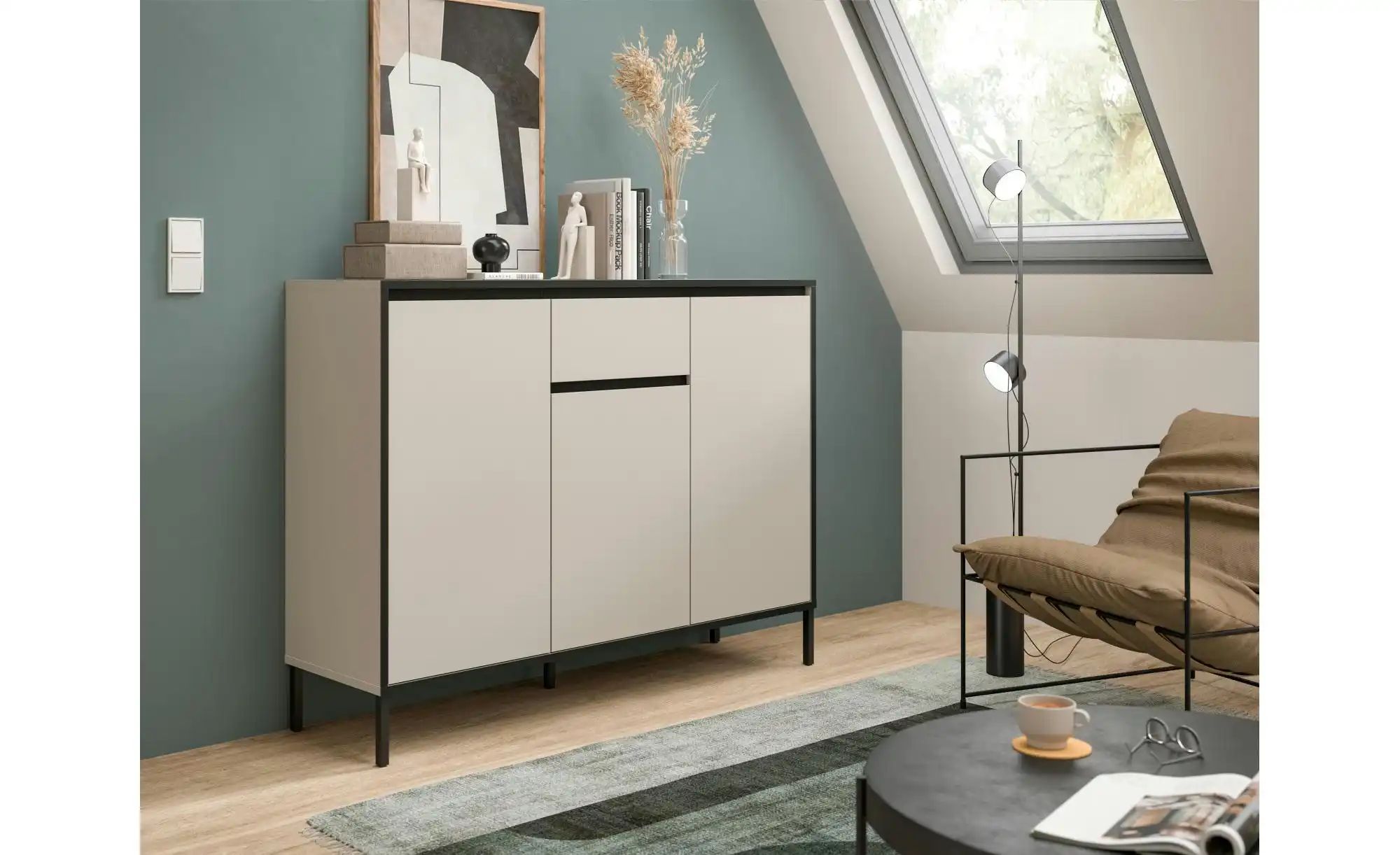 Thumbnail - Highboard ¦ creme ¦ Maße (cm): B: 136 H: 101 Kommoden & Sideboards > Highboards - Höffner