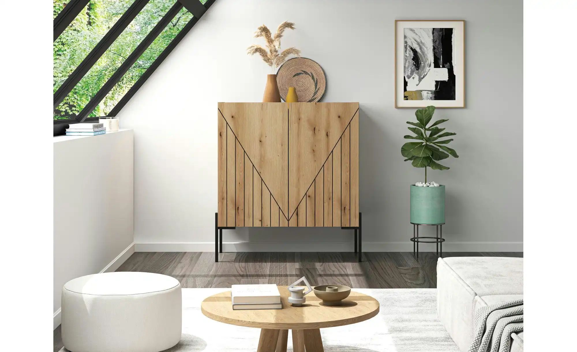 Thumbnail - Highboard  Neo ¦ holzfarben ¦ Maße (cm): B: 80 H: 91 Kommoden & Sideboards > Highboards - Höffner