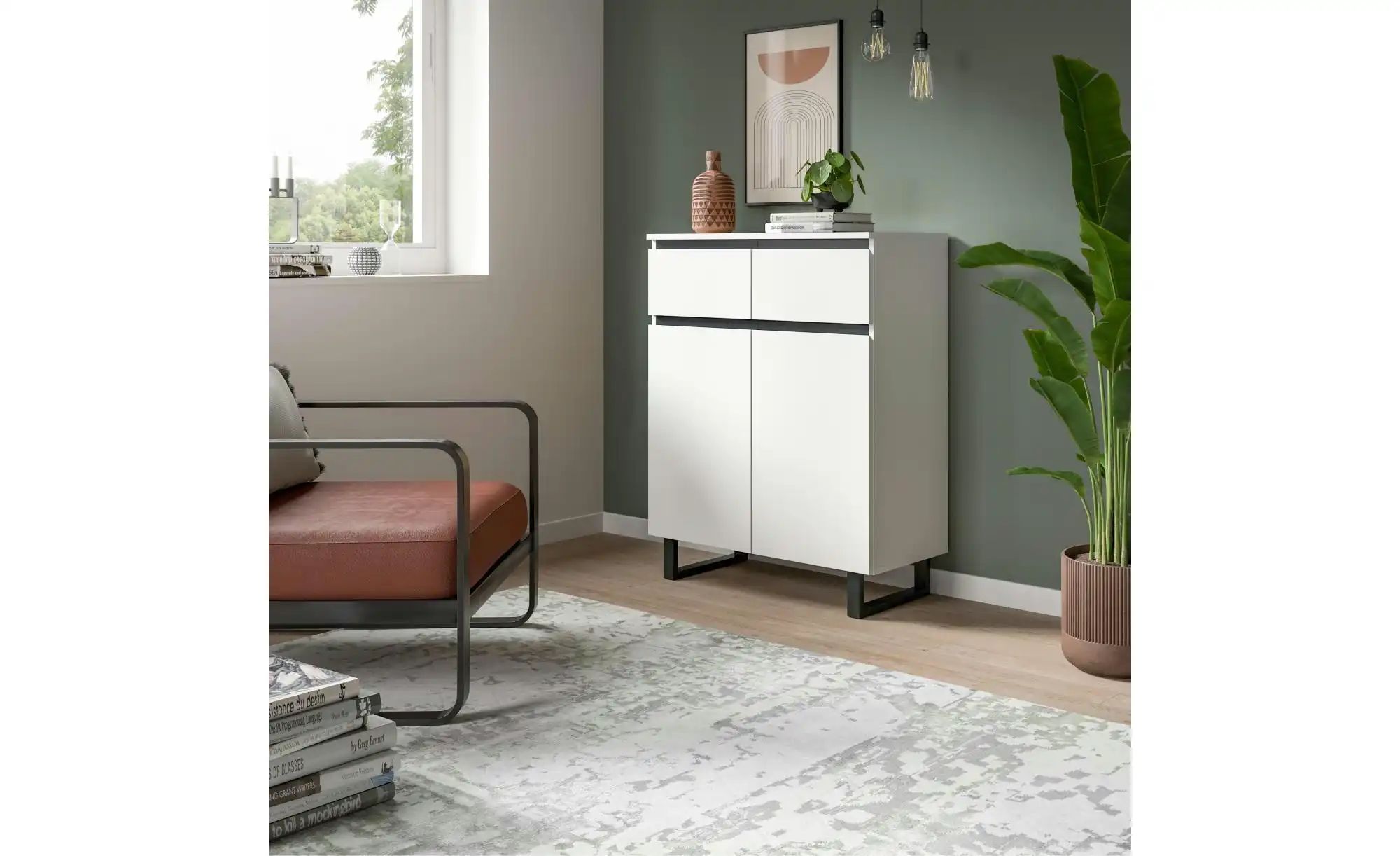 Thumbnail - Highboard   ¦ weiß ¦ Maße (cm): B: 80 H: 99 Kommoden & Sideboards > Highboards - Höffner