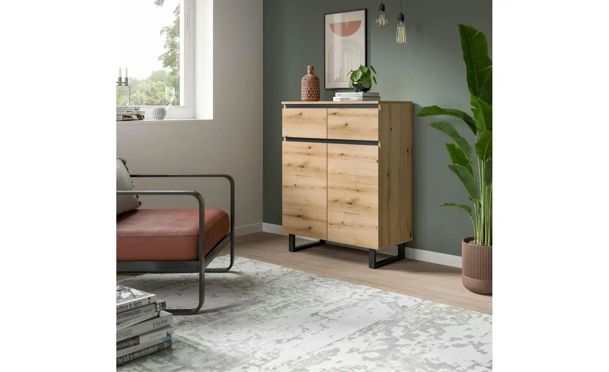 Highboard   ¦ holzfarben ¦ Maße (cm): B: 80 H: 99 Kommoden & Sideboards > H günstig online kaufen