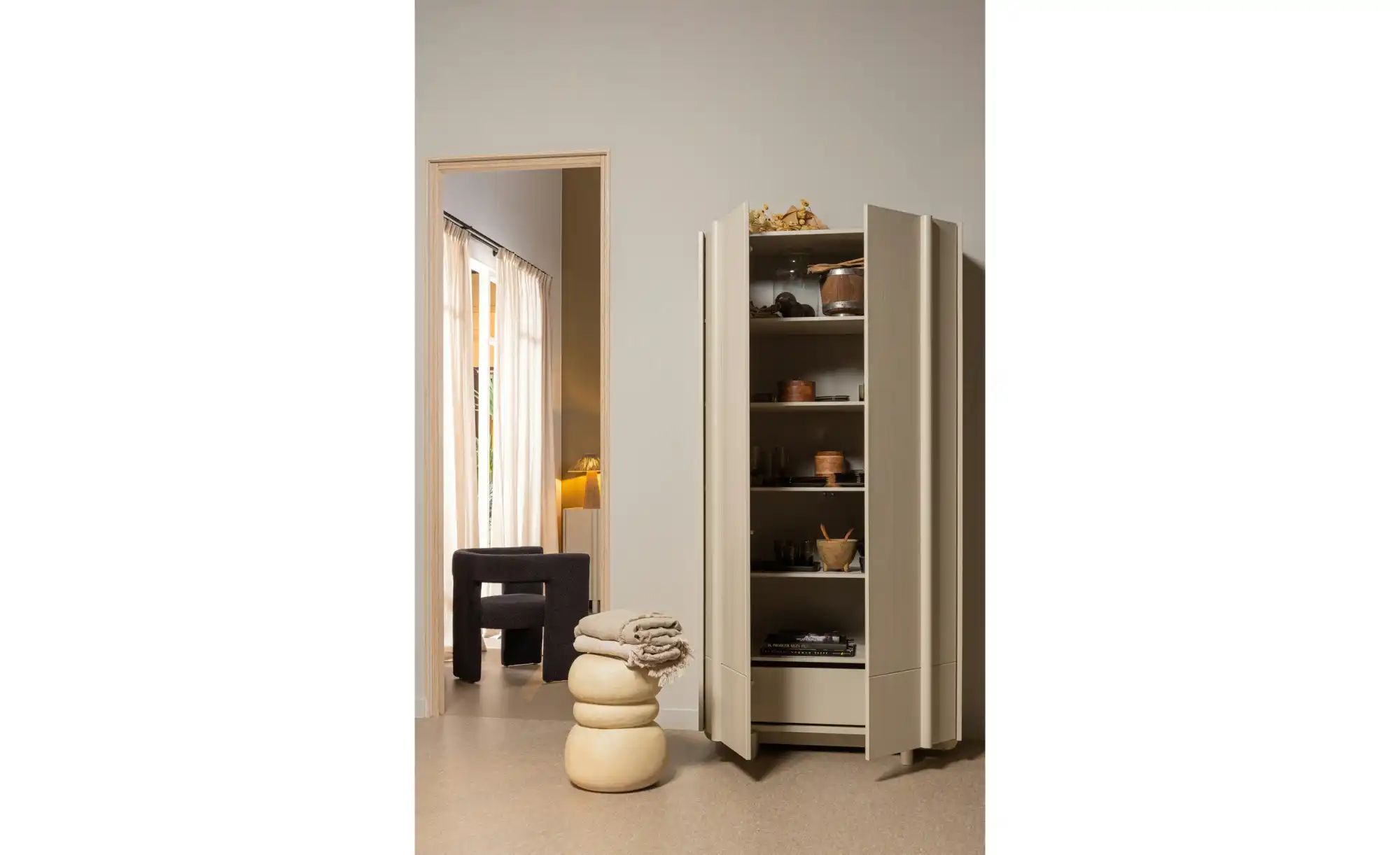 WOOOD Beistelltisch   ¦ beige ¦ Maße (cm): B: 35 H: 47 Tische > Beistelltis günstig online kaufen