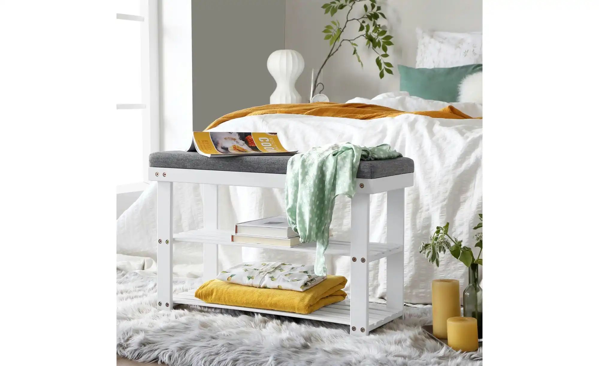 Schuhregal   ¦ weiß ¦ Maße (cm): B: 72 H: 48,8 Regale > Schuhregale - Höffn günstig online kaufen