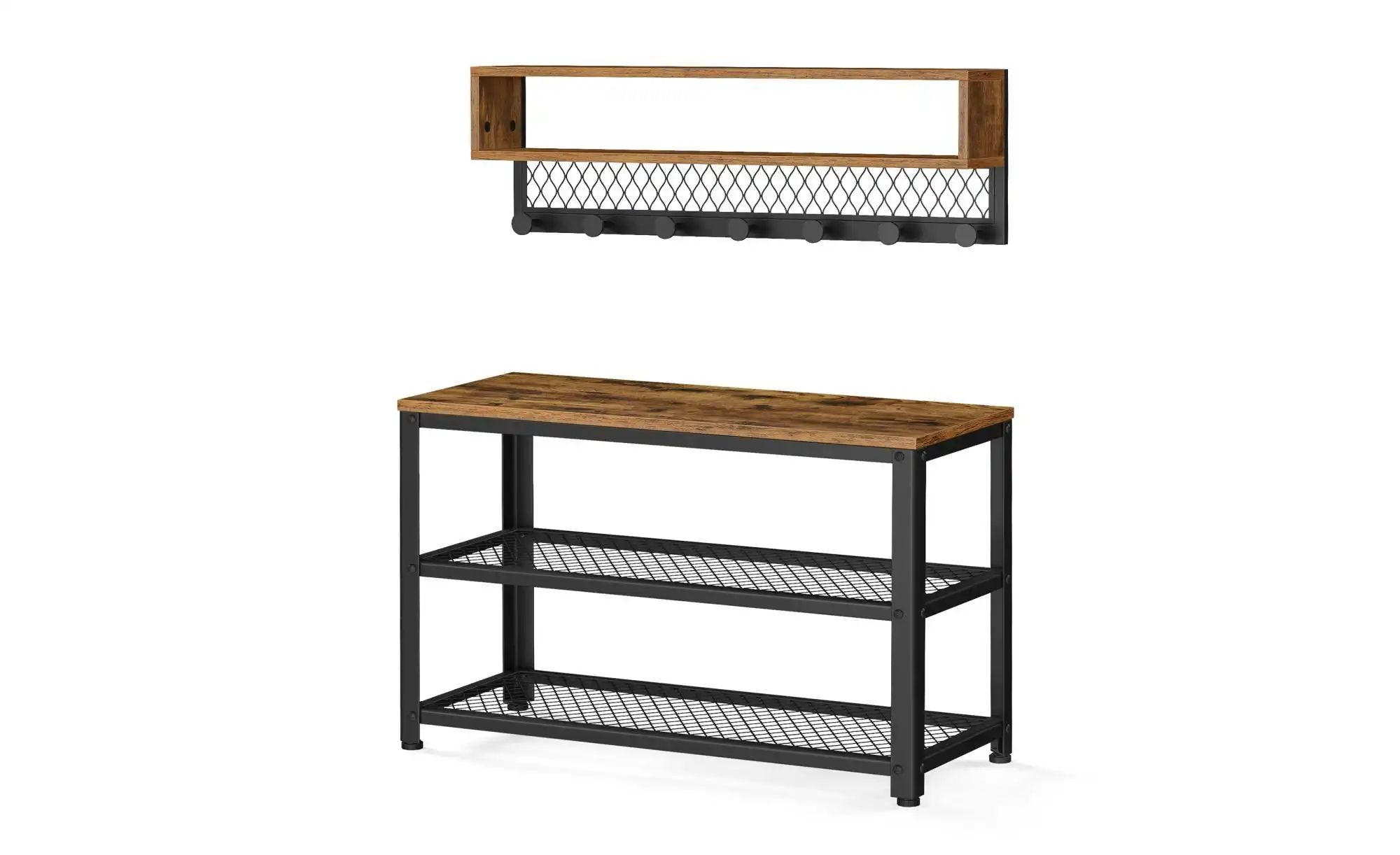 Schuhregal   ¦ braun ¦ Maße (cm): B: 73 H: 45,5 Regale > Schuhregale - Höff günstig online kaufen