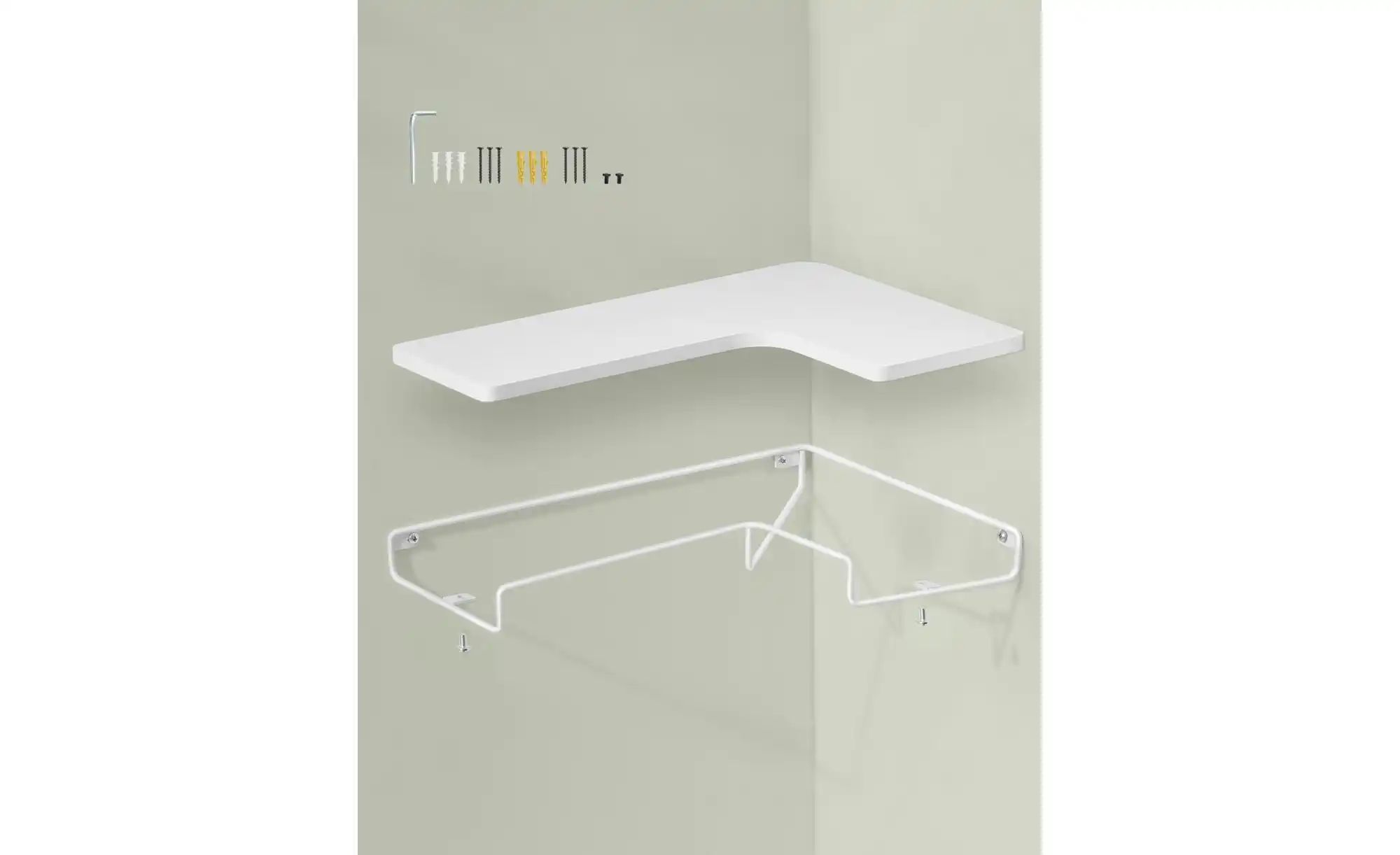 Thumbnail - Wandregal   ¦ weiß ¦ Maße (cm): B: 40 H: 4 Regale > Wandregale - Höffner