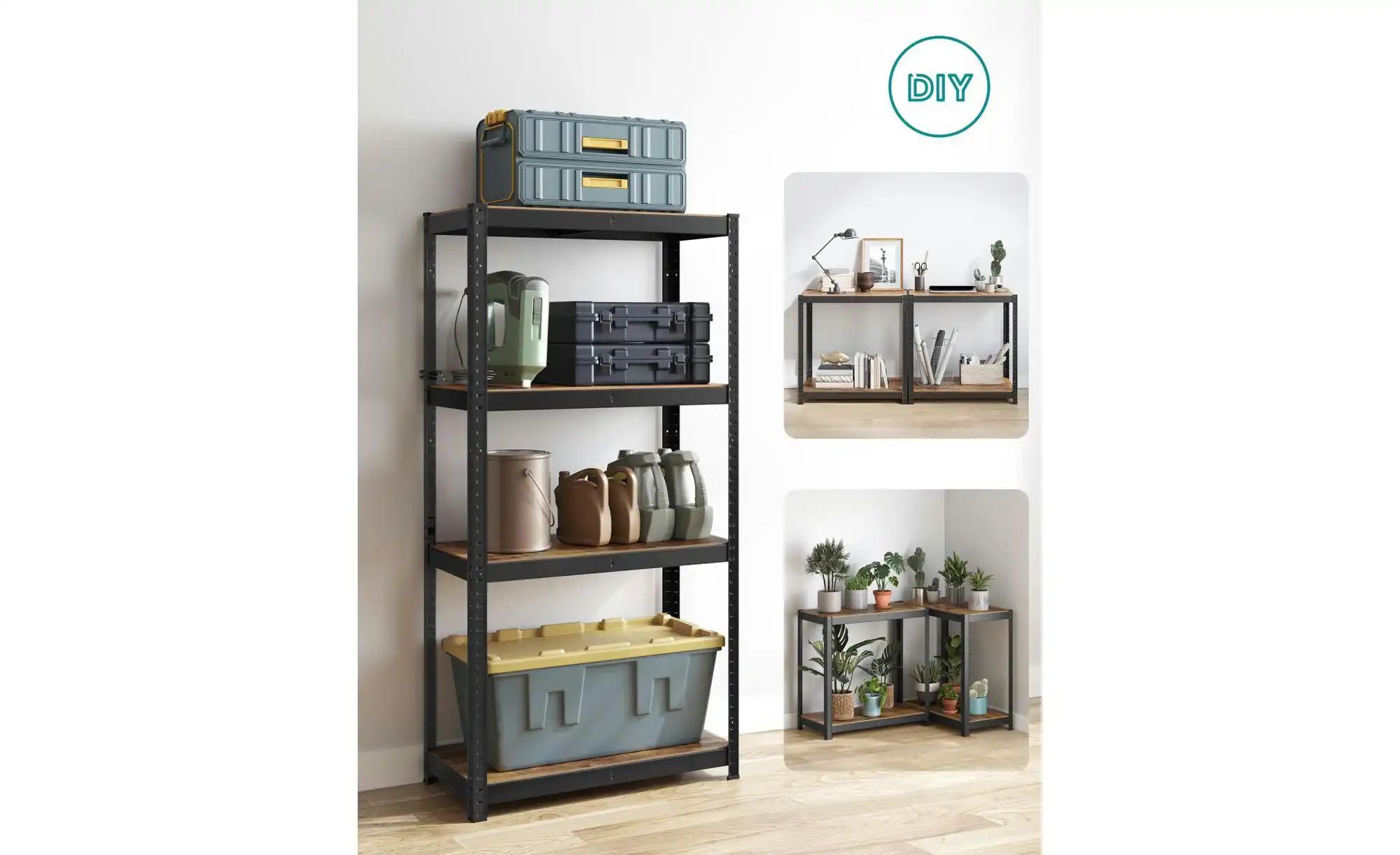 Schwerlastregal   ¦ schwarz ¦ Maße (cm): B: 80 H: 160 Regale > Standregale günstig online kaufen