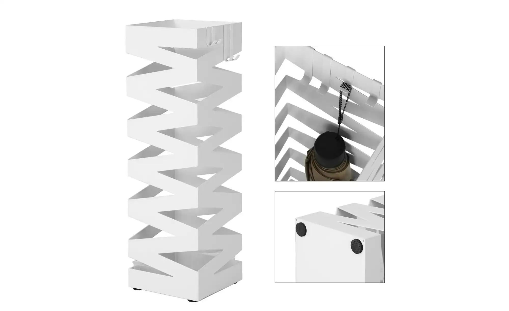 Regenschirmhalter   ¦ weiß ¦ Metall,Kunststoff ¦ Maße (cm): B: 15,5 H: 49 A günstig online kaufen