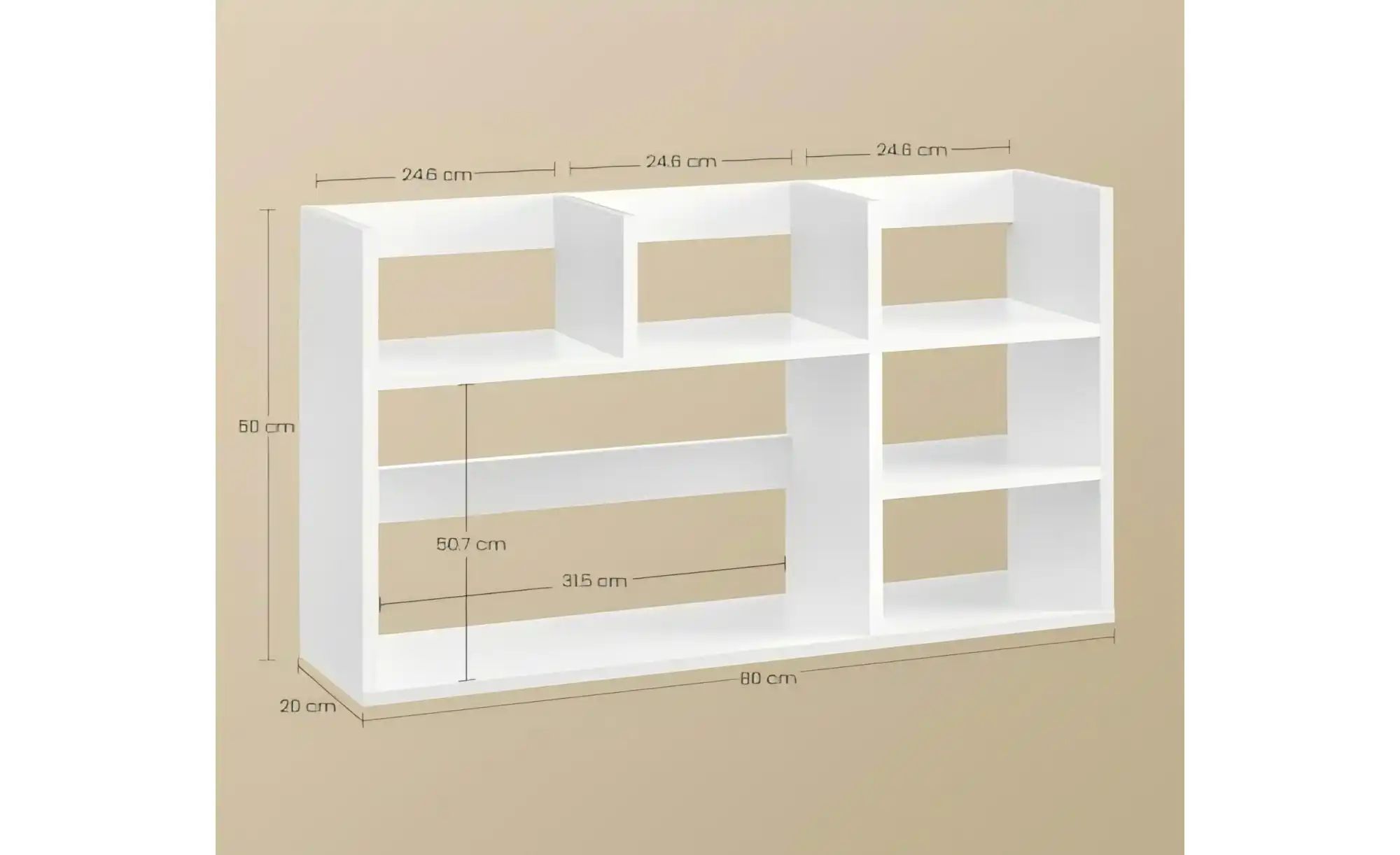 Regal   ¦ weiß ¦ Maße (cm): B: 80 H: 50 Regale > Standregale - Höffner günstig online kaufen